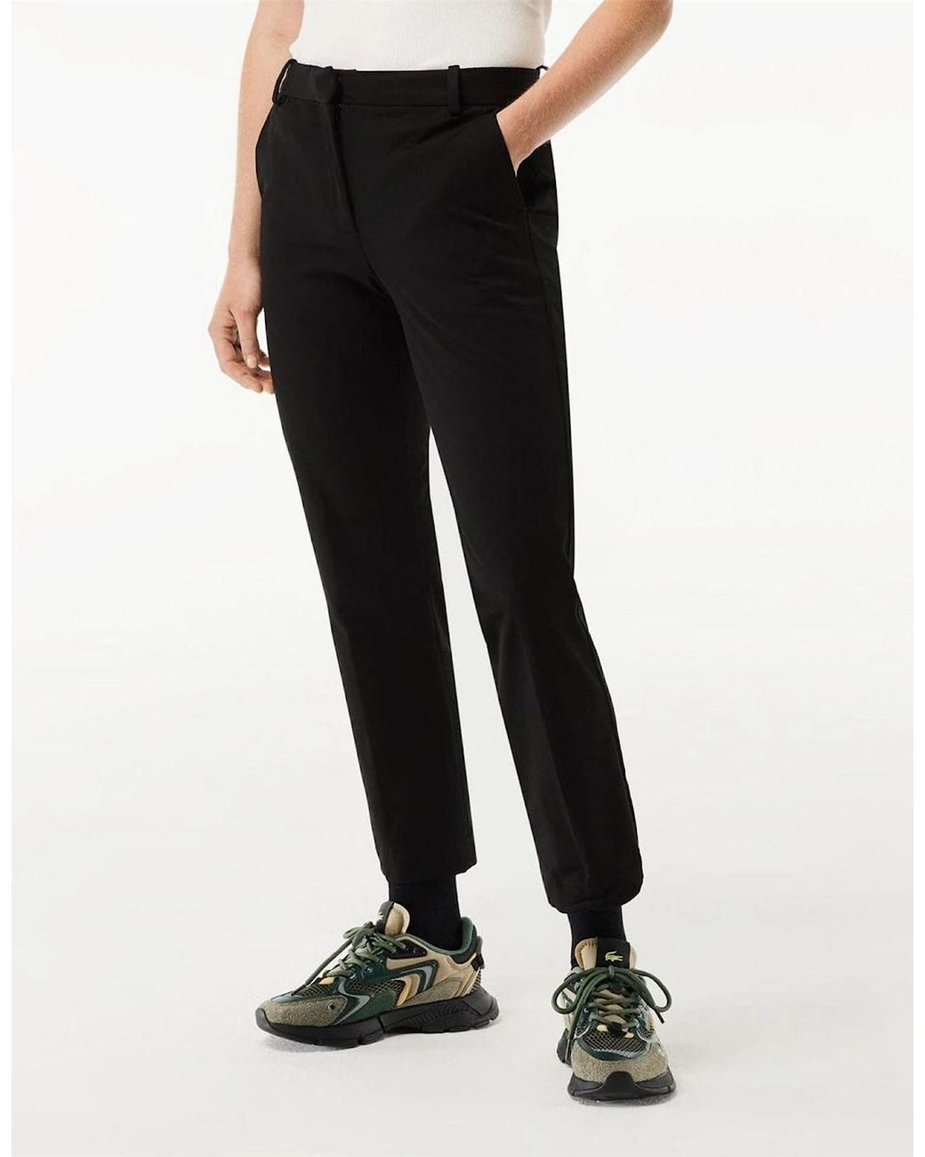 Lacoste Black Fit Stretch Cotton Chinos