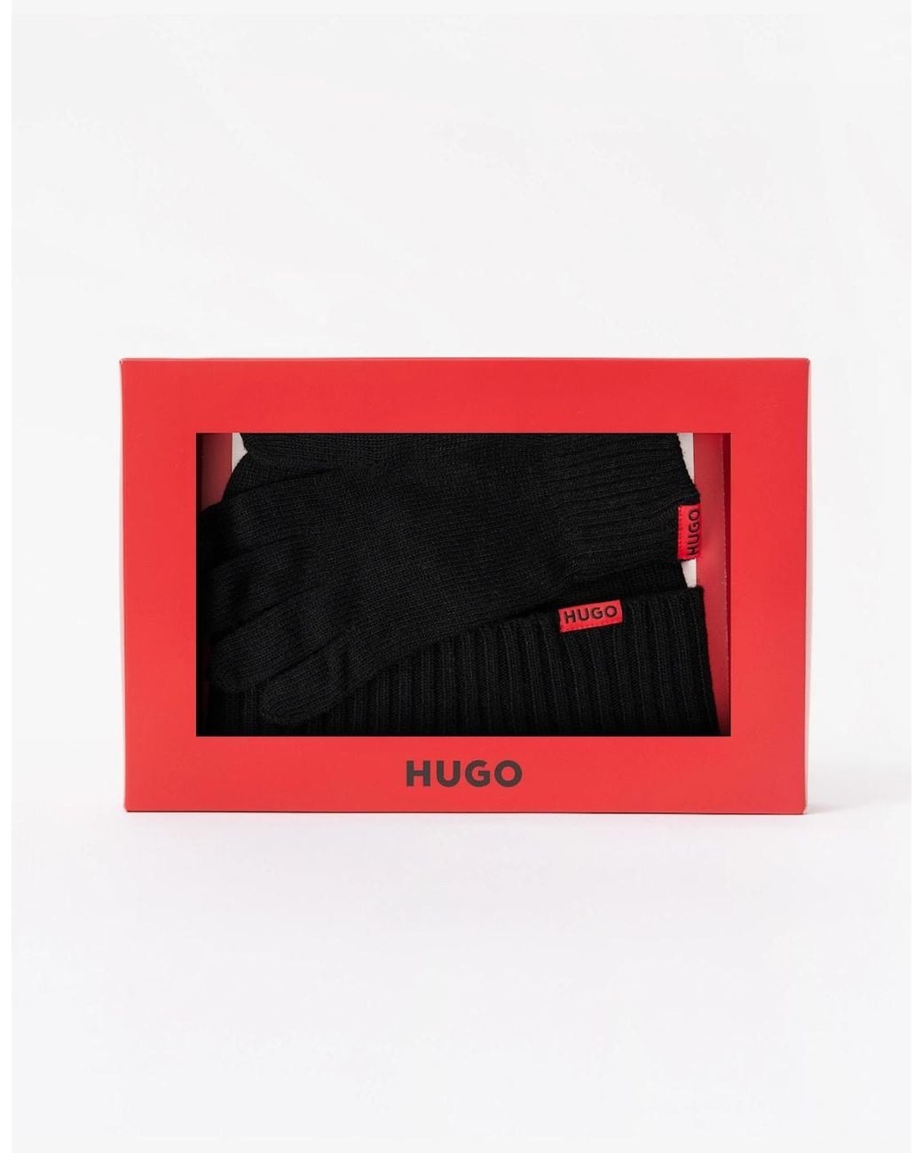 Boss Black Hugo Xanti Beanie And Gloves Gift Set for men