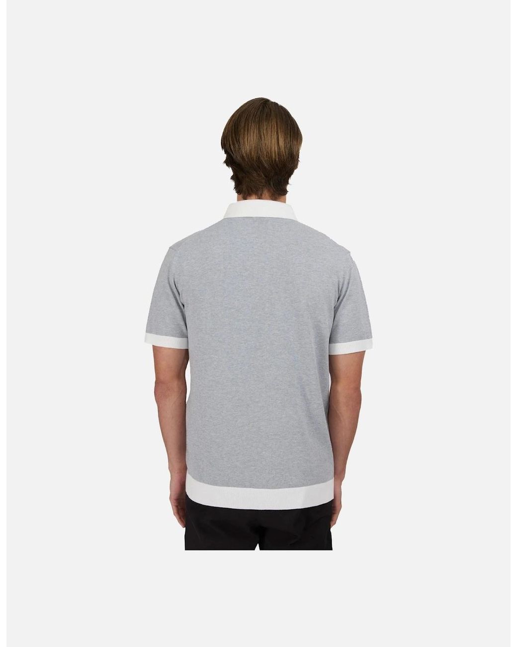 Sandbanks Blue 3-Button Knitted Polo for men