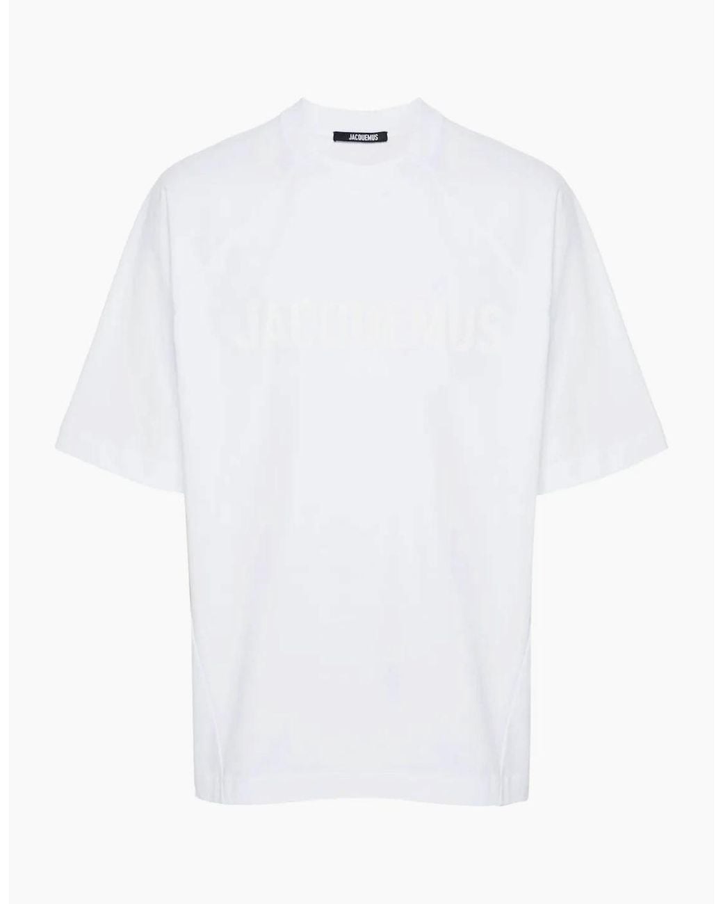 Jacquemus White Le Typo T-Shirt for men
