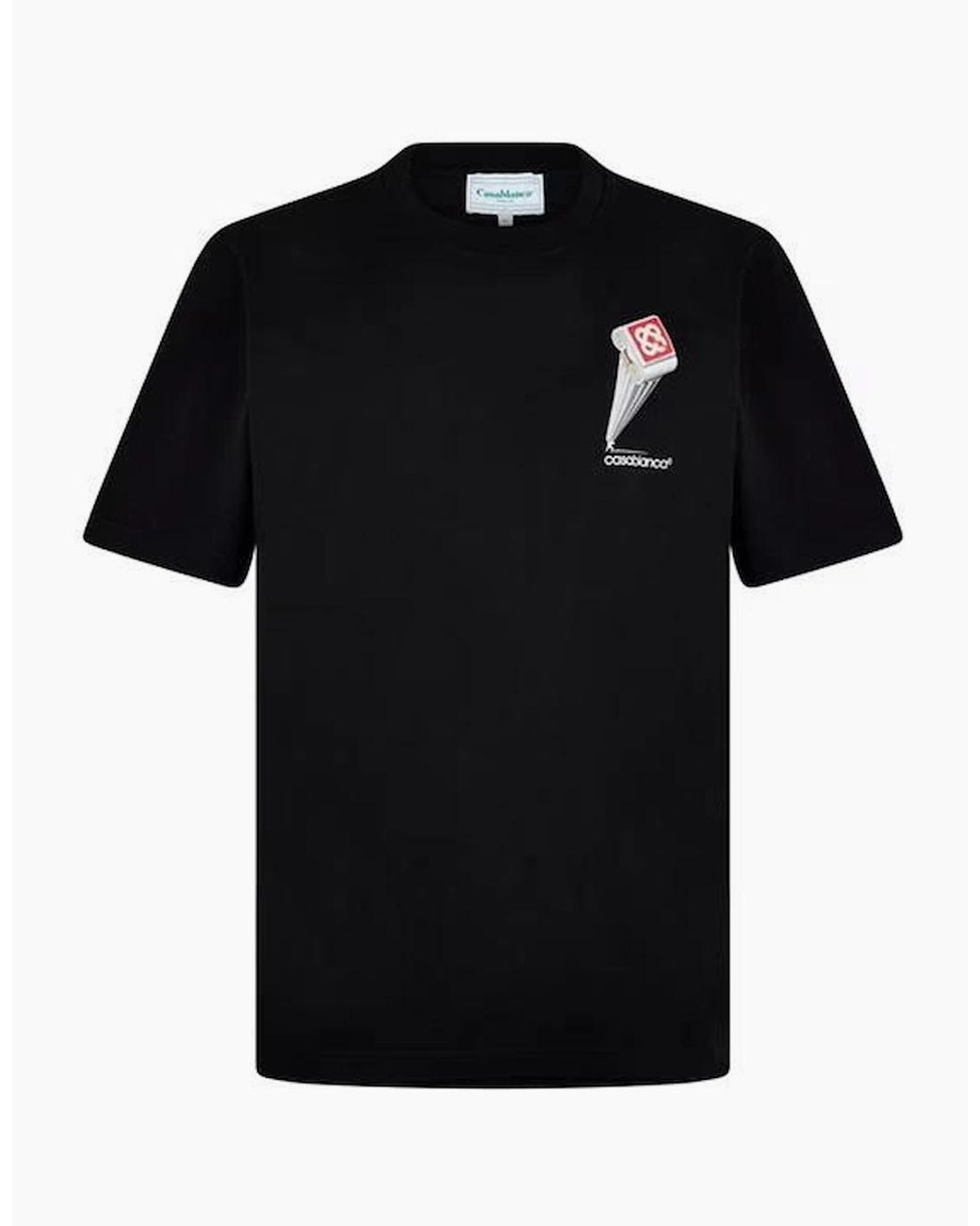 Casablanca Black Casa Column T Shirt for men