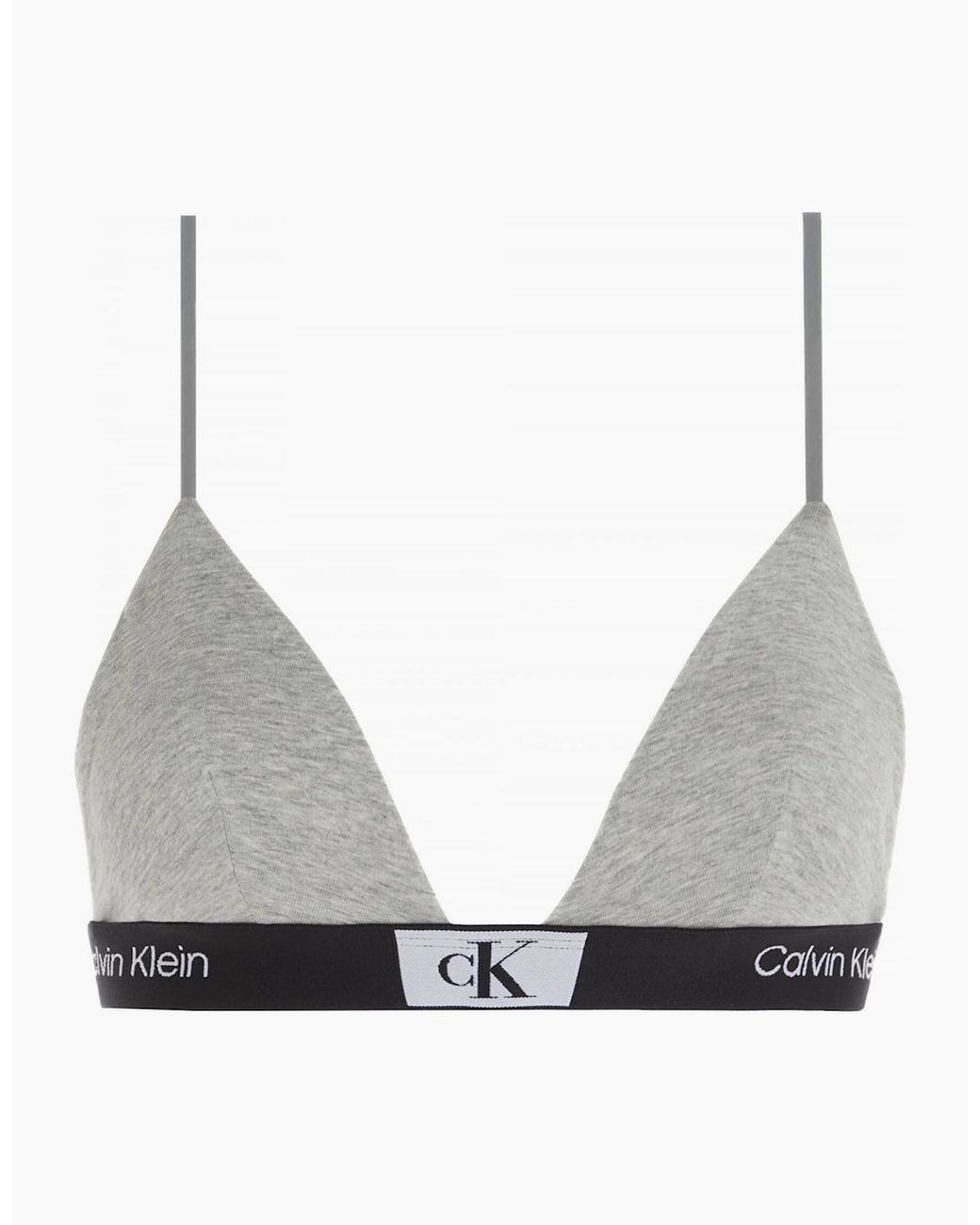 Calvin Klein Gray Ck 1996 Unlined Triangle Bra, Heather