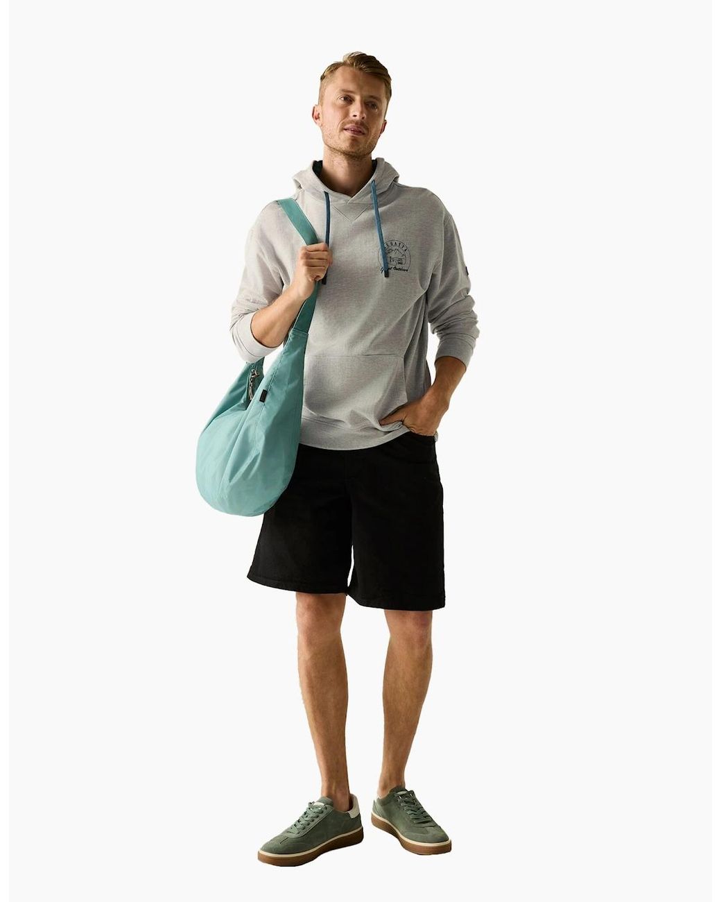 Regatta Gray Cline Back Print Hoodie for men