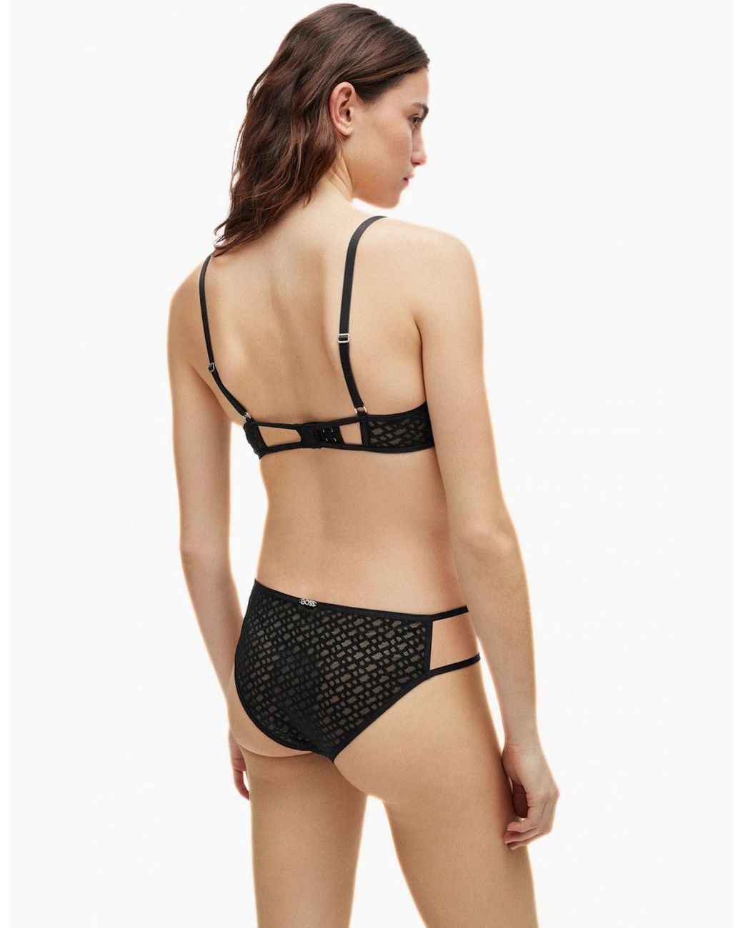 Boss Black B-Luxe Lace Brief, W/ Metal Logo