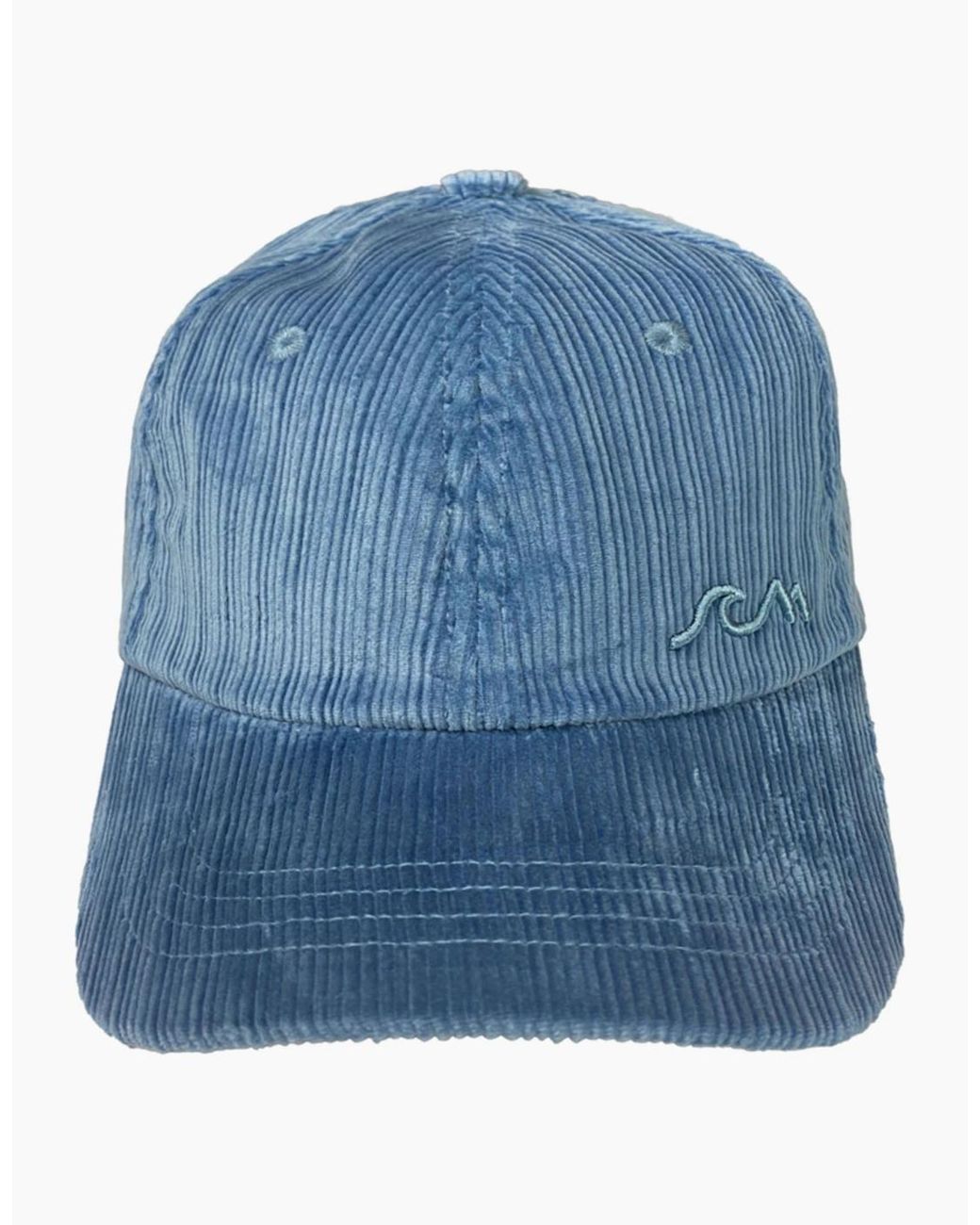 Bleubird Blue Overland Corduroy 5 Panel Baseball Cap
