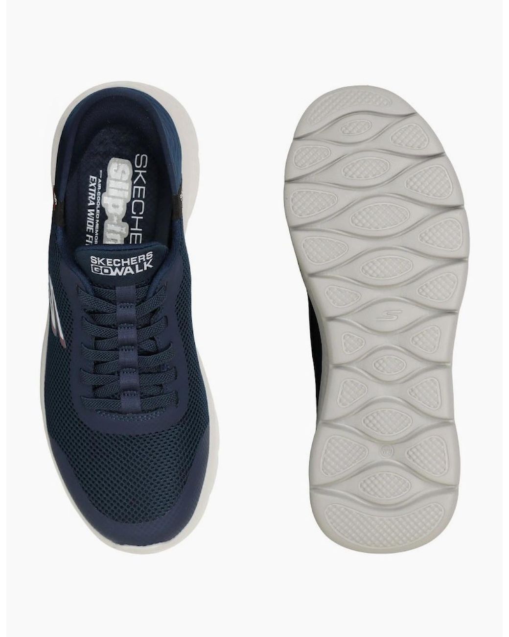 Skechers Go Walk Blue Go Walk Flex Wide Fit Trainers for men