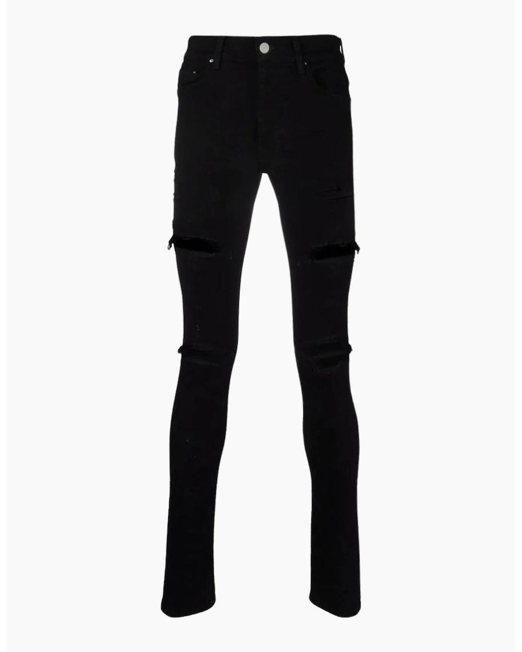 Amiri Black Slim Fit Thrasher Plus Denim Jeans for men