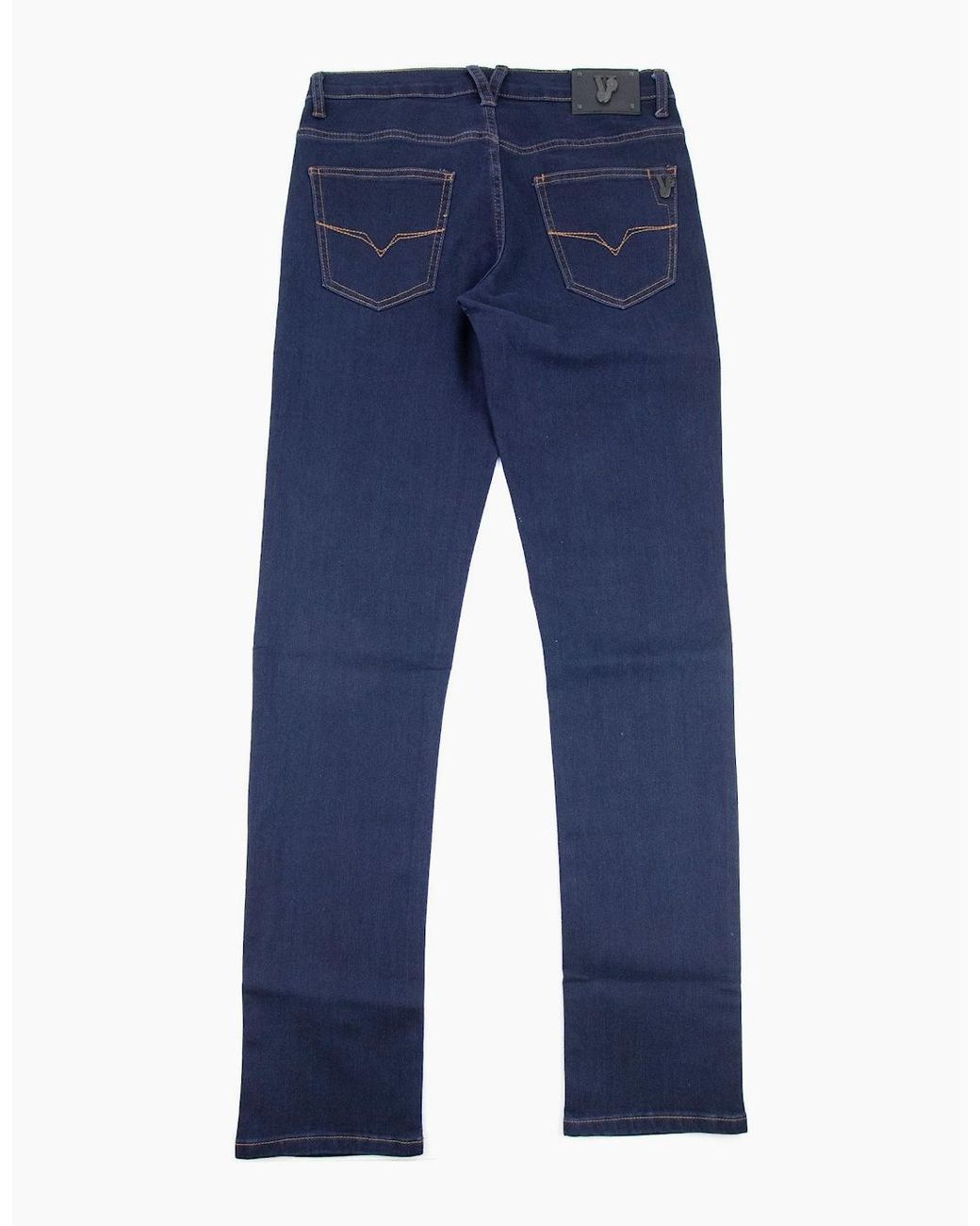 Versace Blue Jeans Slim Fit Stretch Denim Jeans Dark Denim for men