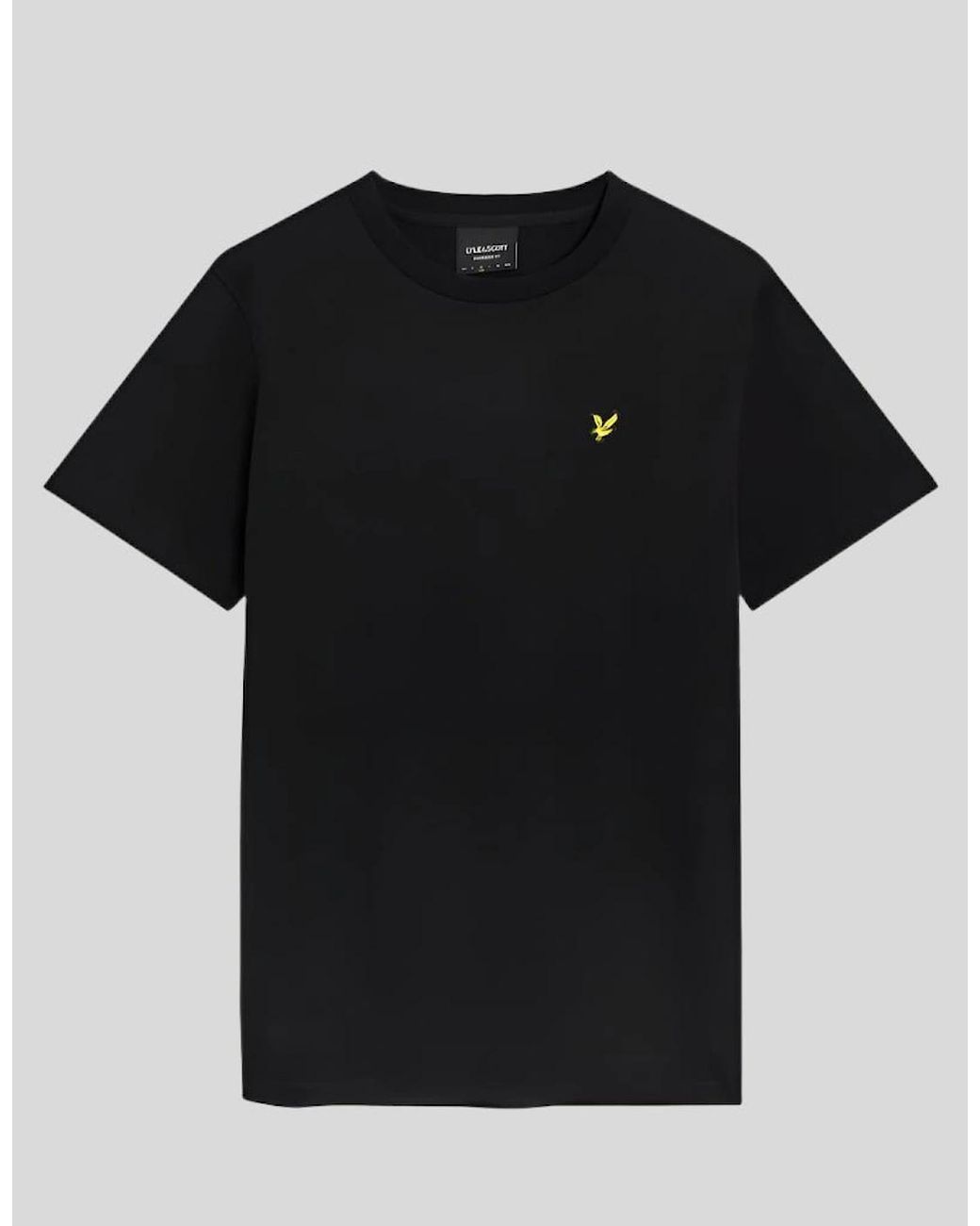 Lyle & Scott Black Oversized Cotton Crew Neck T-Shirt for men