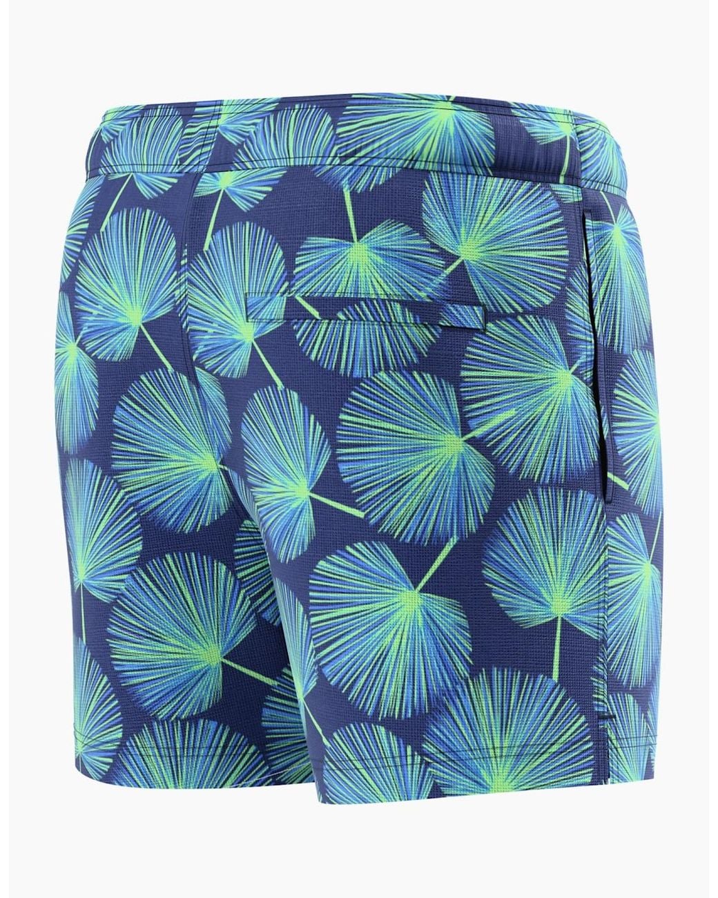 Speedo Blue Redondo Edge Volley Printed Swim Shorts for men