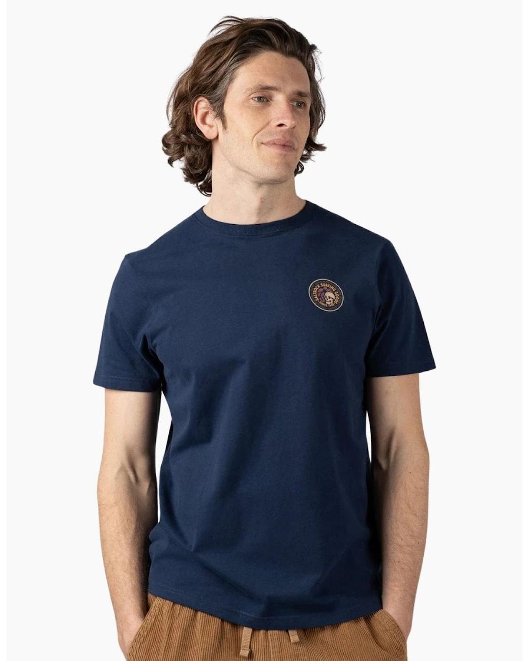 Saltrock Blue Trail Badge Print Short Sleeve T-Shirt for men