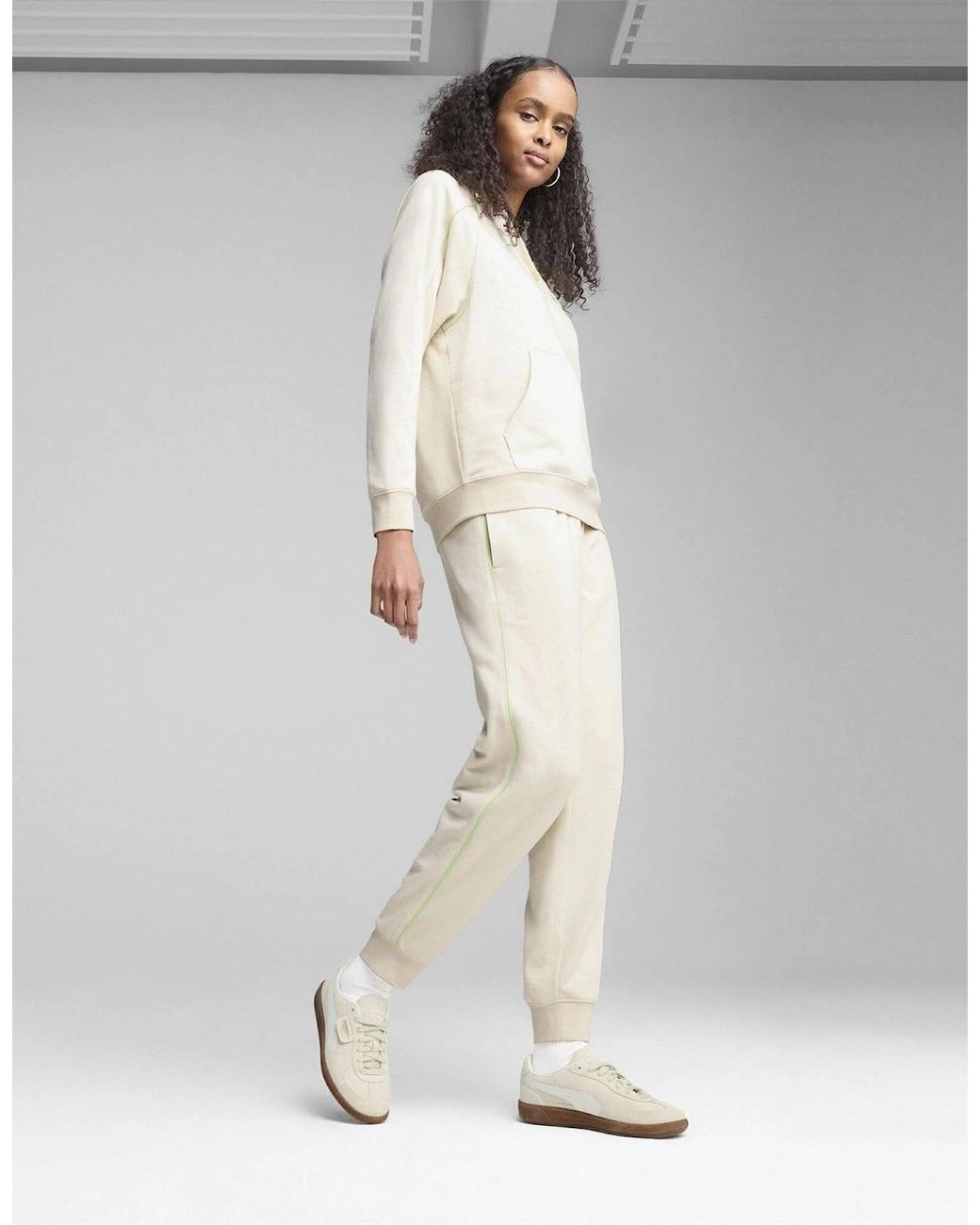 PUMA White Sport Comfort Regular Fit Joggers