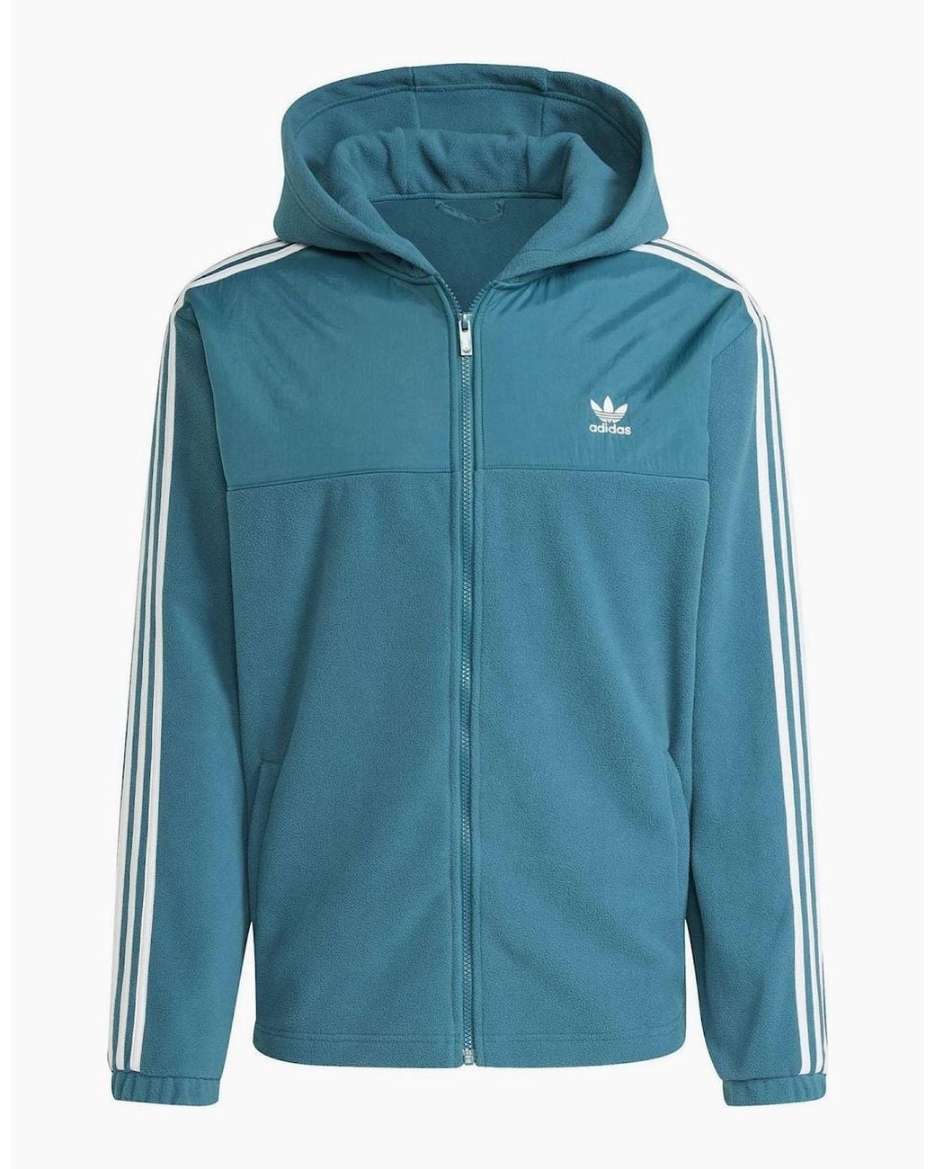 Adidas Blue Hooded Neck Long Sleeve Sweatshirt for men