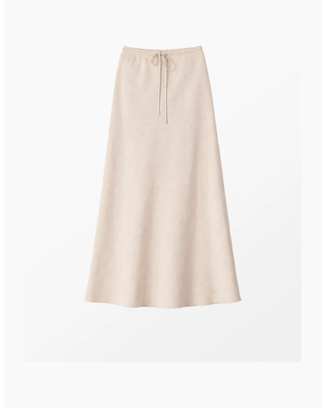 Ro&zo Natural Linen Blend Bias Skirt