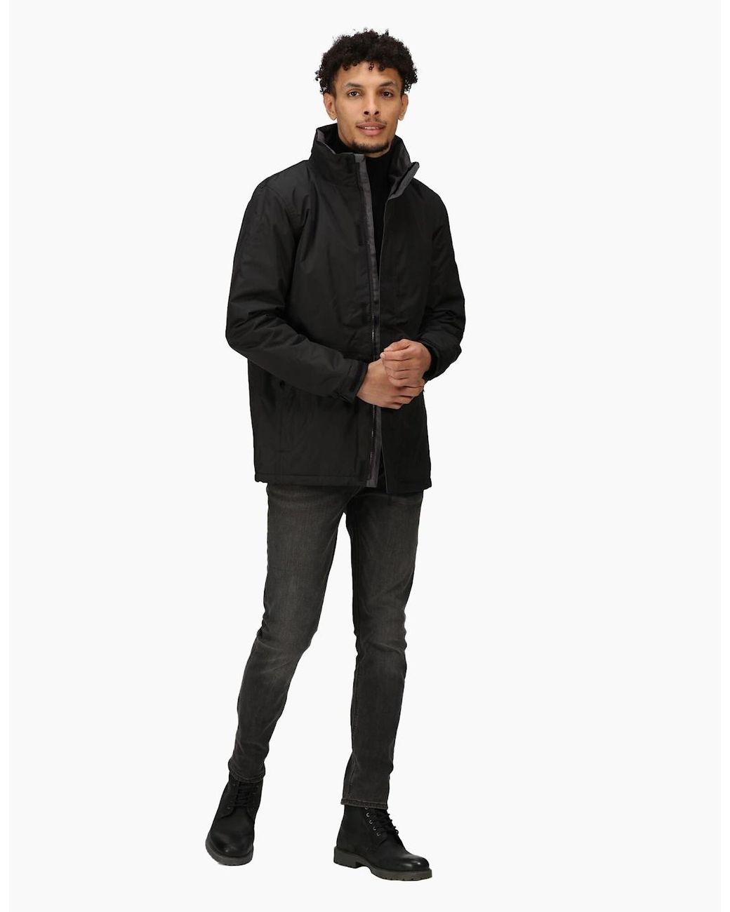 Regatta Black Beauford Waterproof Windproof Jacket (Thermoguard Insulation) for men