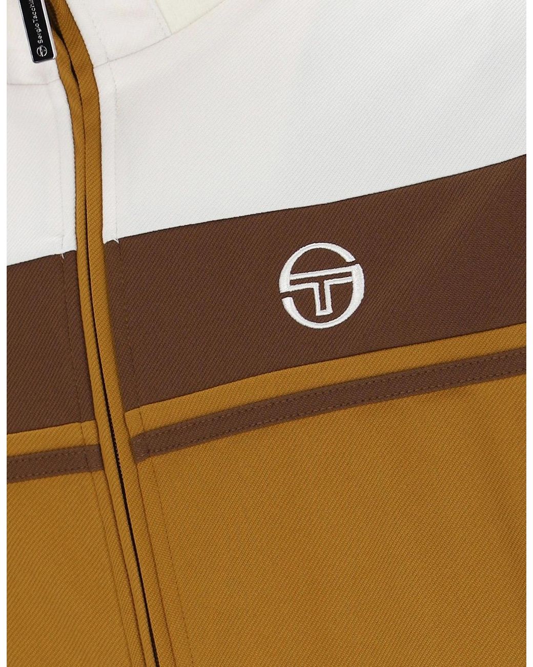 Sergio Tacchini Brown Damarindo Track Top Gardenia/Potting Soil/Golden for men
