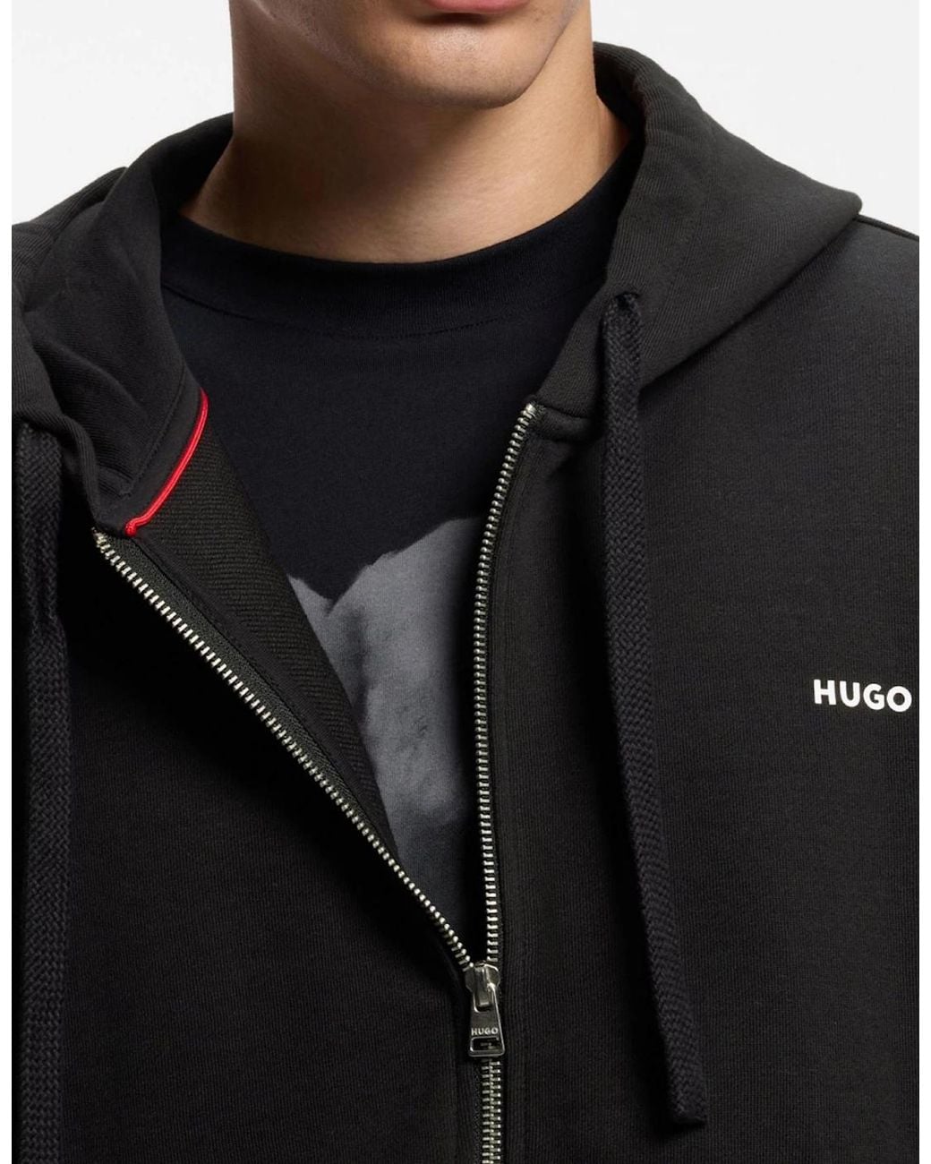 Boss Black Dapozip Cotton-Terry Zip Up Hoodie for men