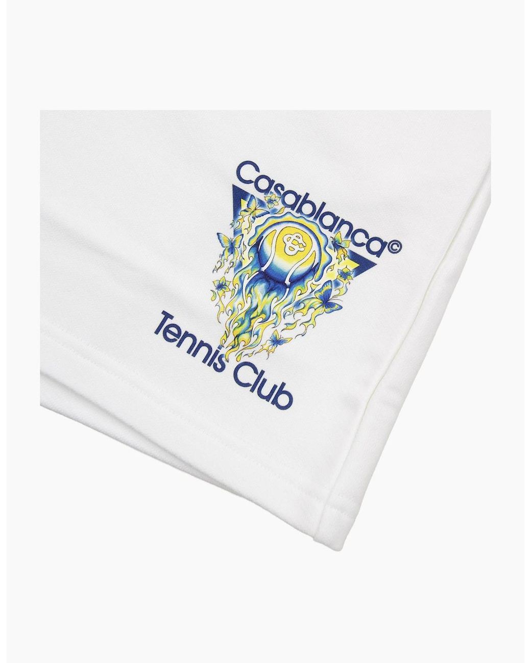 Casablanca White Tennis Club Icon Sweat Shorts for men