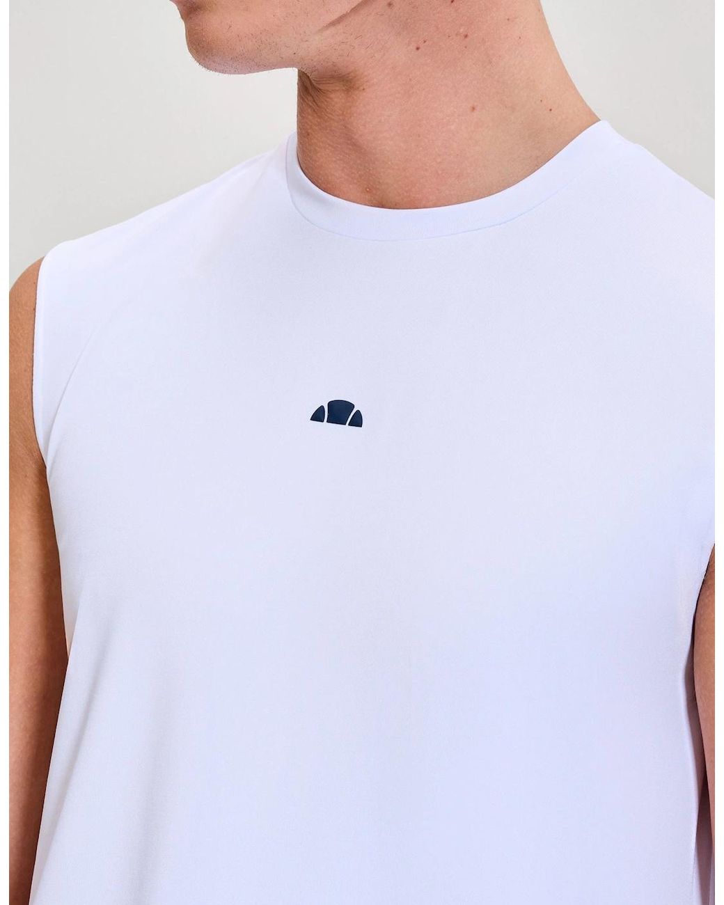 Ellesse White Olios Vest for men