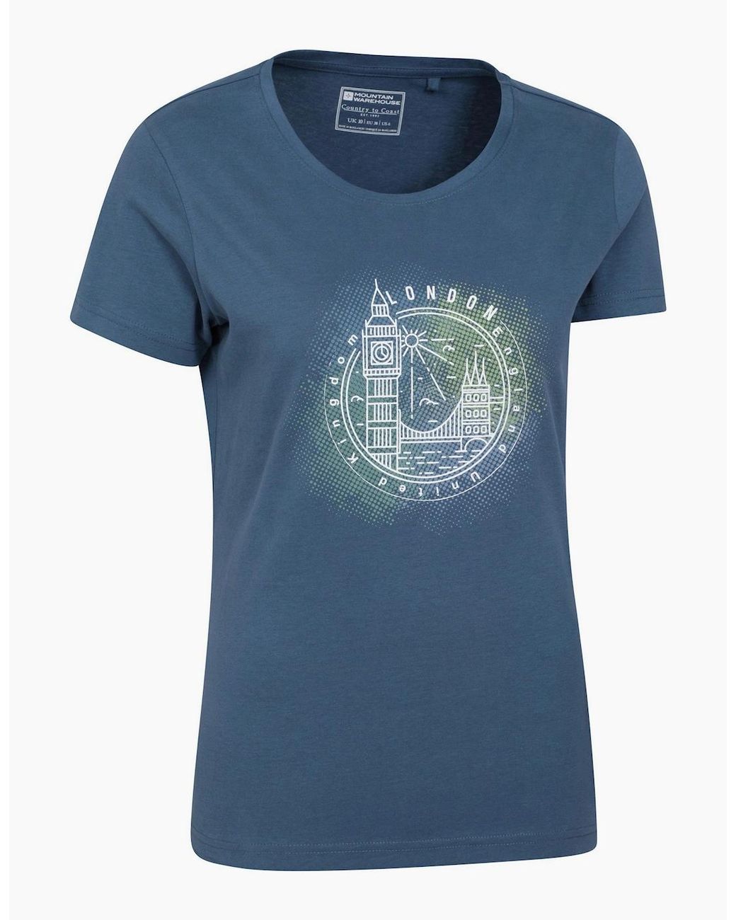 Mountain Warehouse Blue Ladies London Short-Sleeved T-Shirt