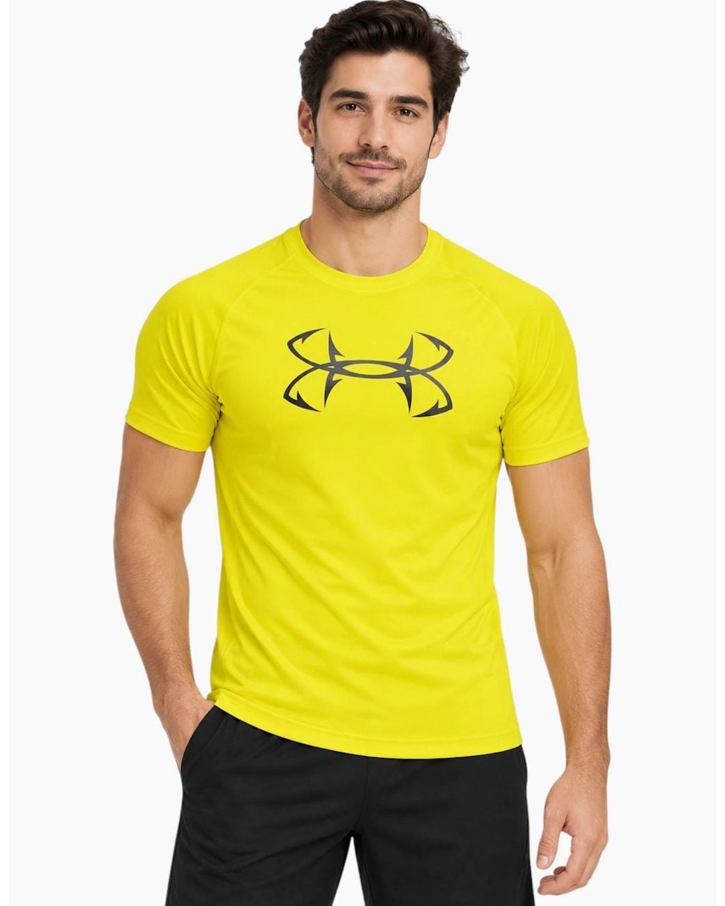 Under Armour Yellow Dri-Fit T Shirts Running Top