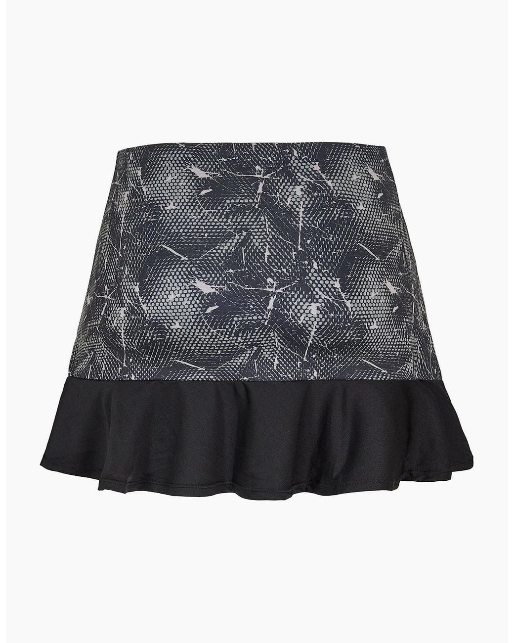 Diadora Gray Abstract Patterned Easy Tennis Scratch Skirt