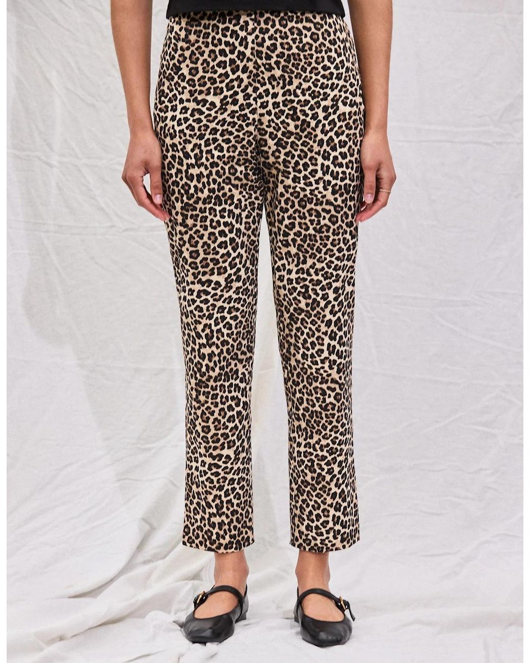 Ro&zo Multicolor Petite Leopard Print 7/8 Capri
