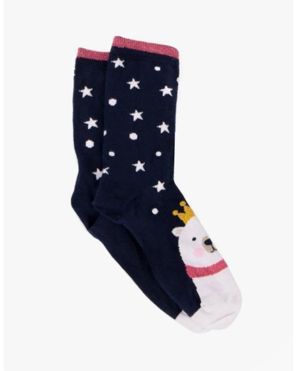 Totes Blue Isotoner Novelty-Ankle-F Novelty Socks Polar Bear