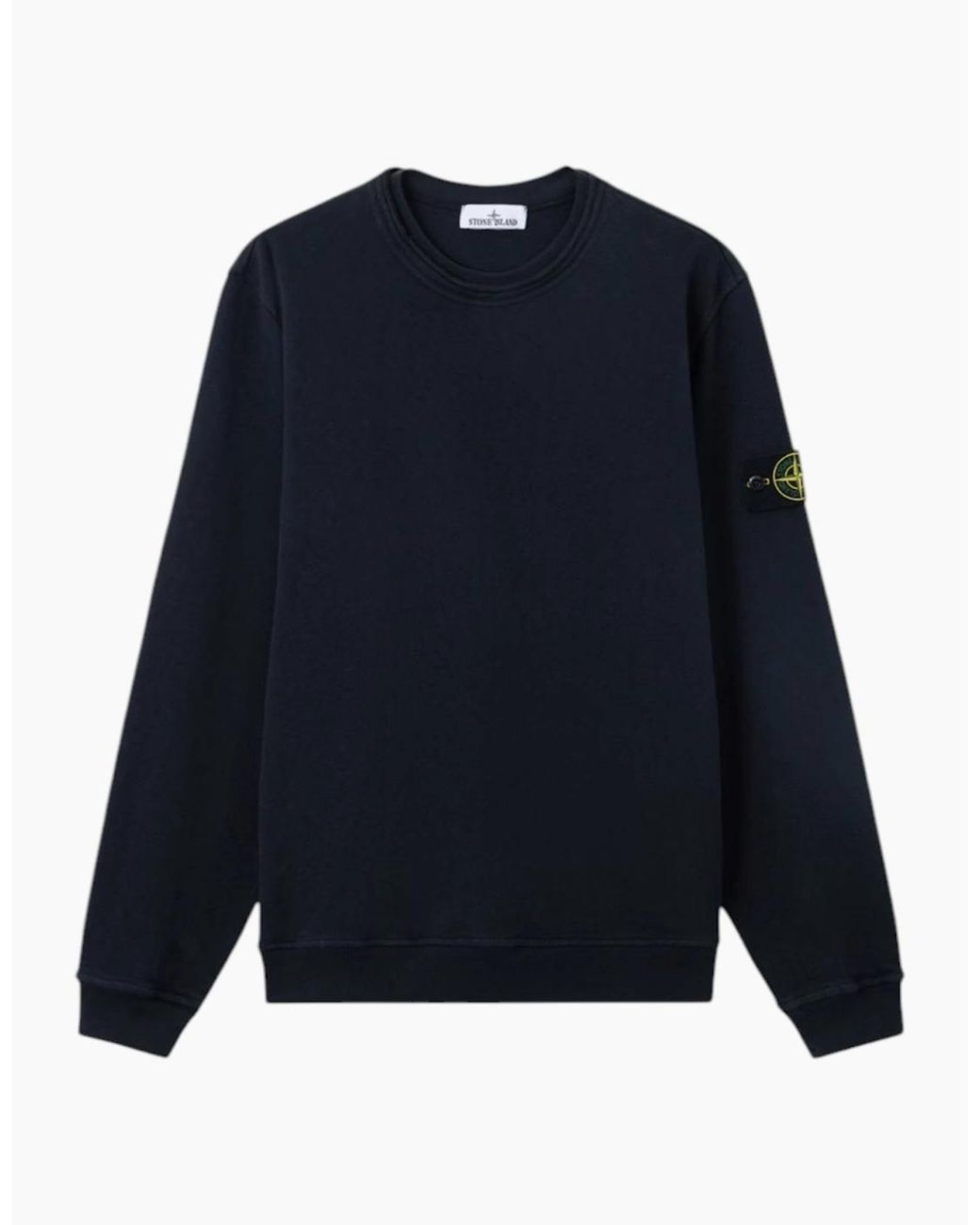 Stone Island Blue Malfile Fleece Old Effect Sweatshirt for men