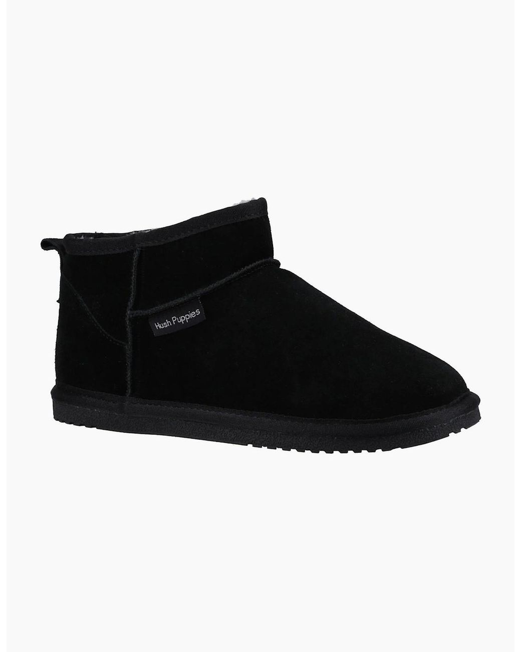 Hush Puppies Black Ashanti Suede Slippers