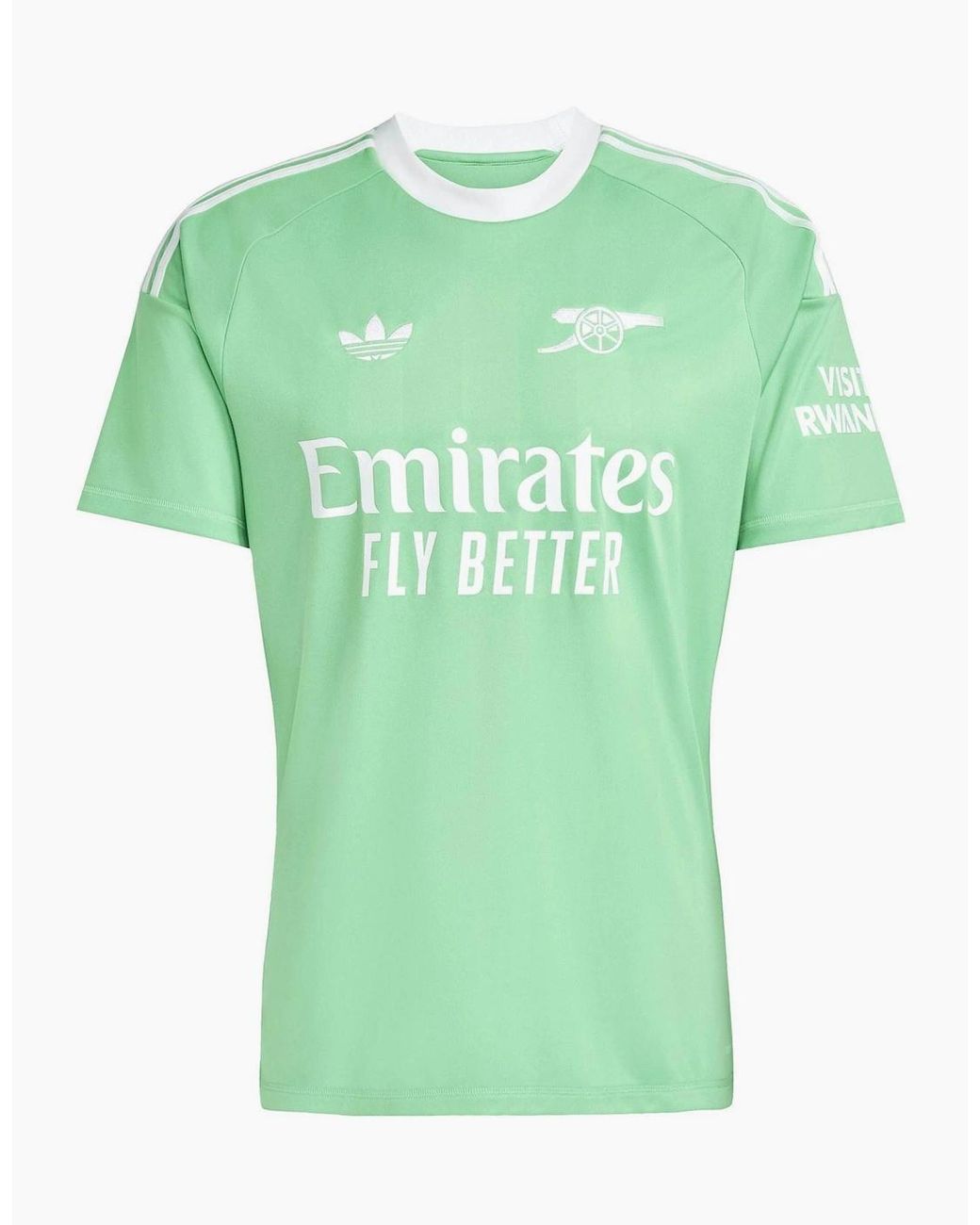 Adidas Green Afc 3 Goalkeeper Wordmark Crew Neck Jersey for men