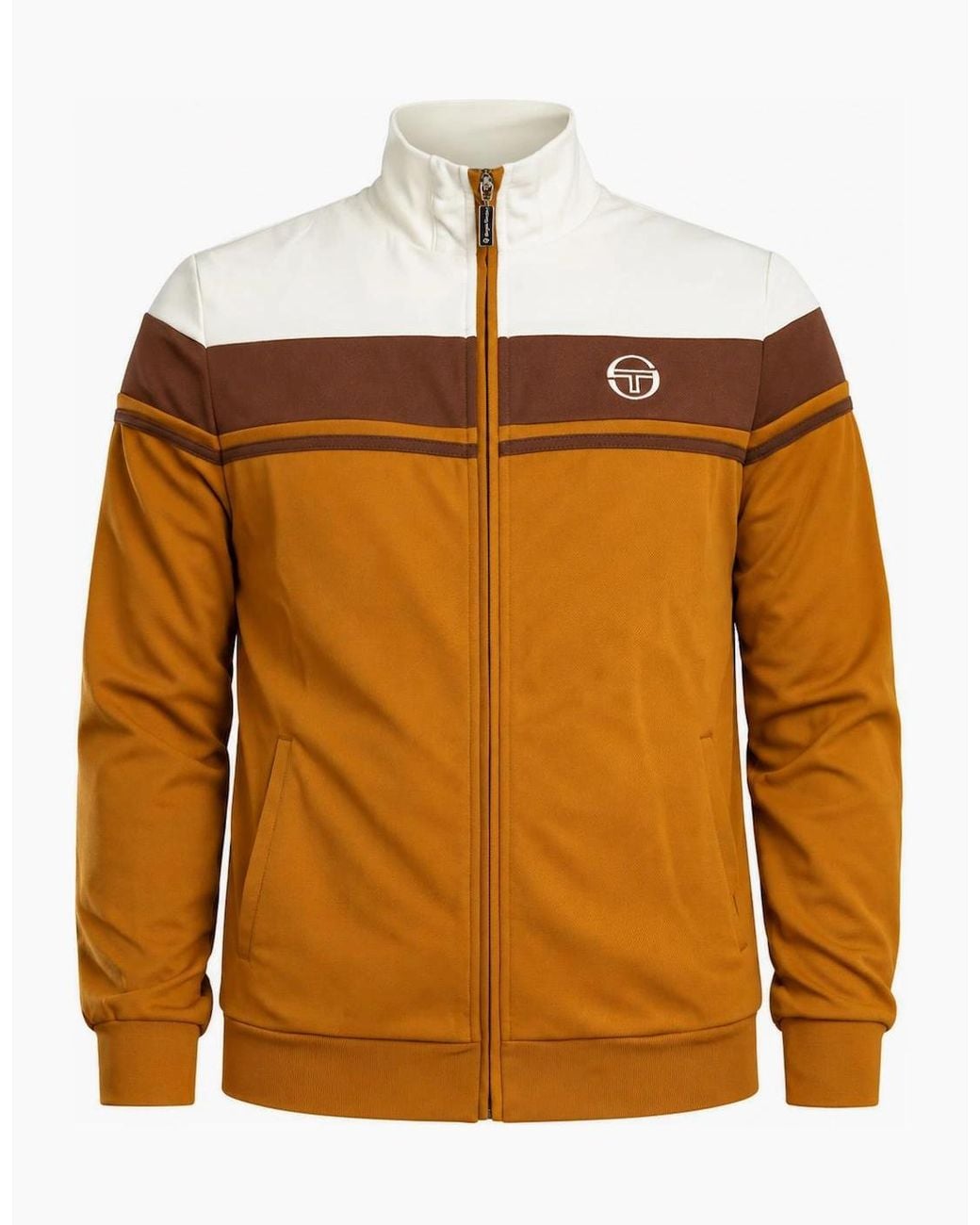 Sergio Tacchini Orange Damarindo Track Top Jacket Gardenia/Potting Soil/Golden for men