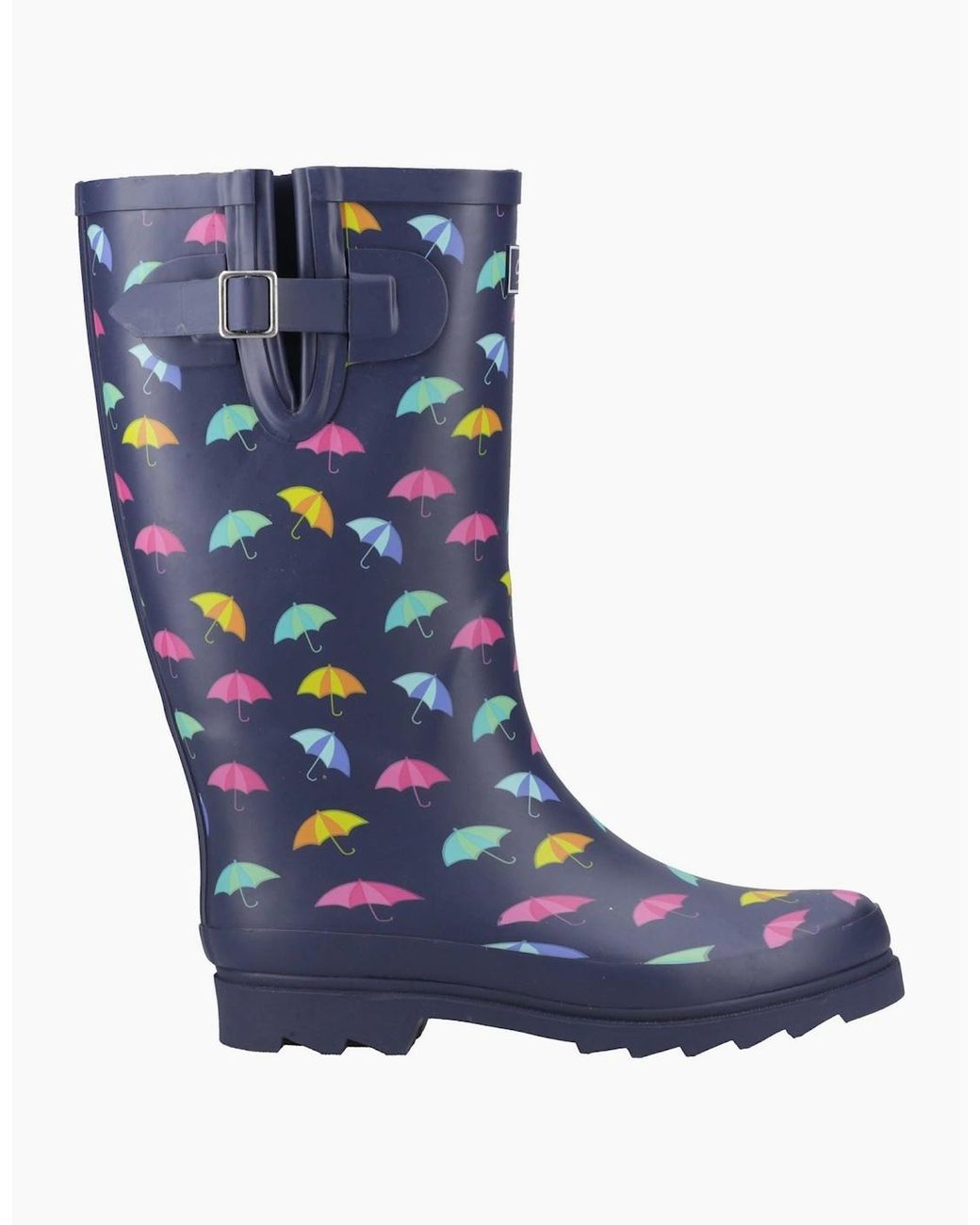 Cotswold Blue Cleeve Tall Rubber Wellington Boots