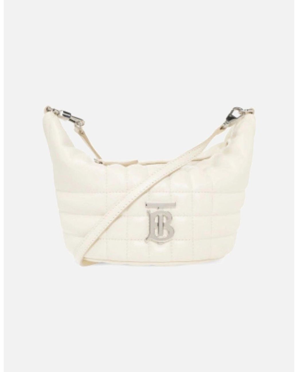 Burberry Natural Lola Crescent Quilted Leather Shoulder Bag