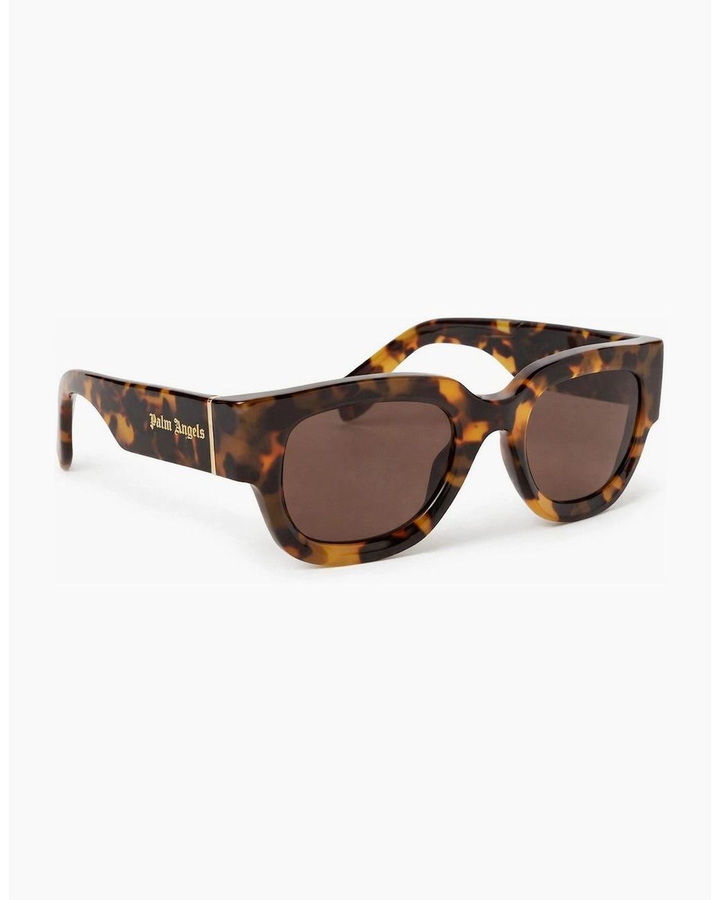 Palm Angels Brown Monterey Rectangle Sunglasses for men