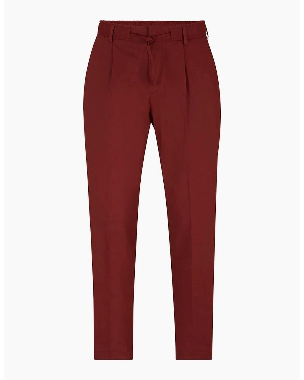Boss Red Perin Solid Patterned Straight Trousers for men