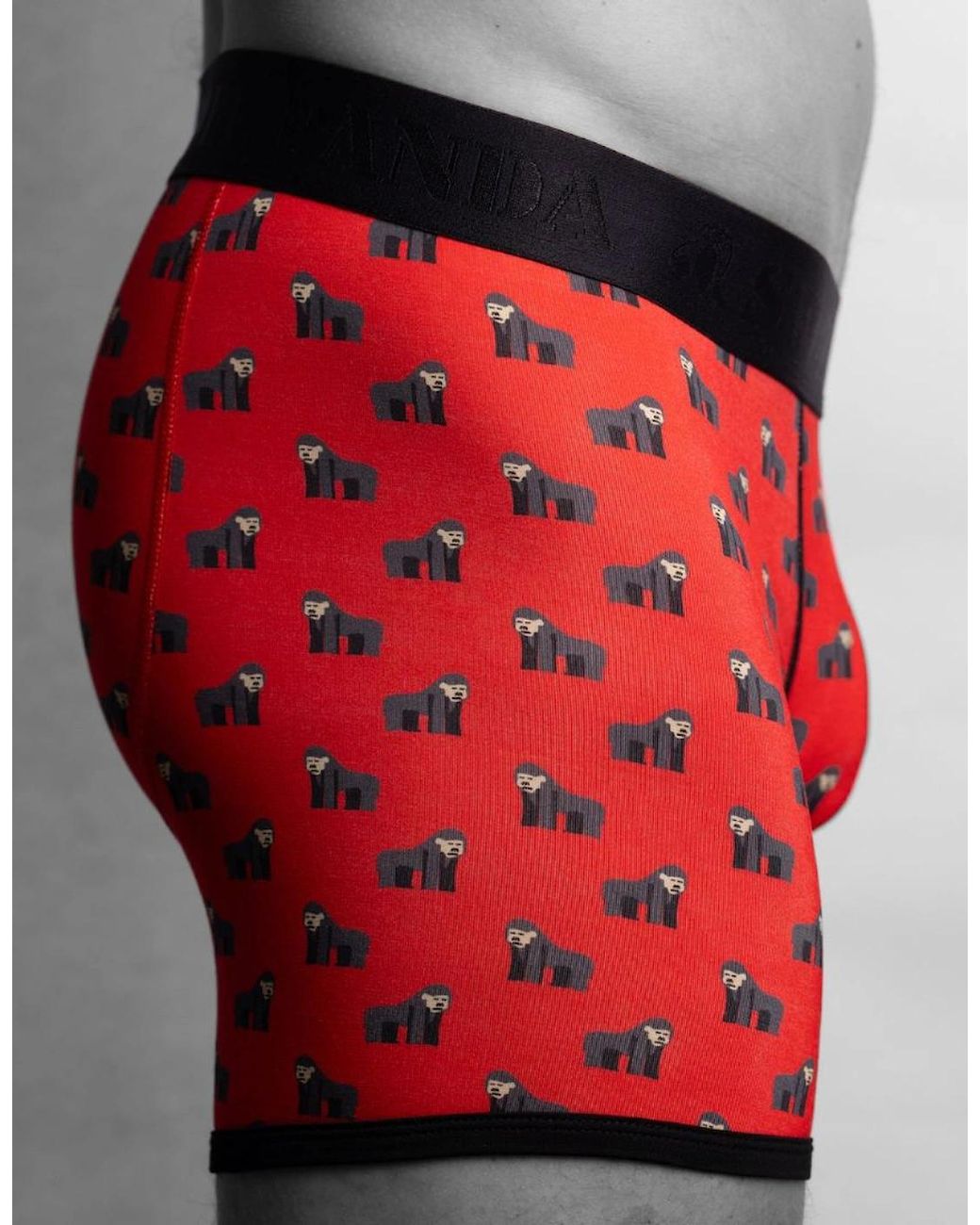 Swole Panda Red Gorillas Bamboo Boxer Brief for men