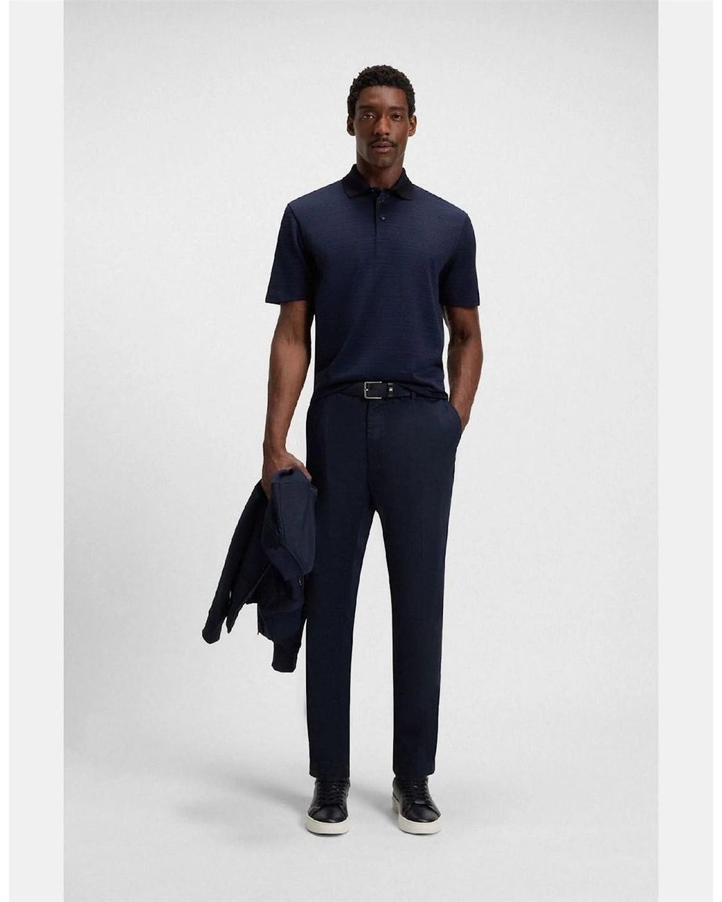 Boss Blue Parris 102 Mercerised Cotton Polo Shirt for men