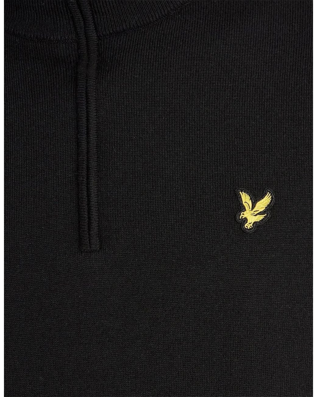 Lyle & Scott Black Windbreaker 1/4 Zip Jumper for men