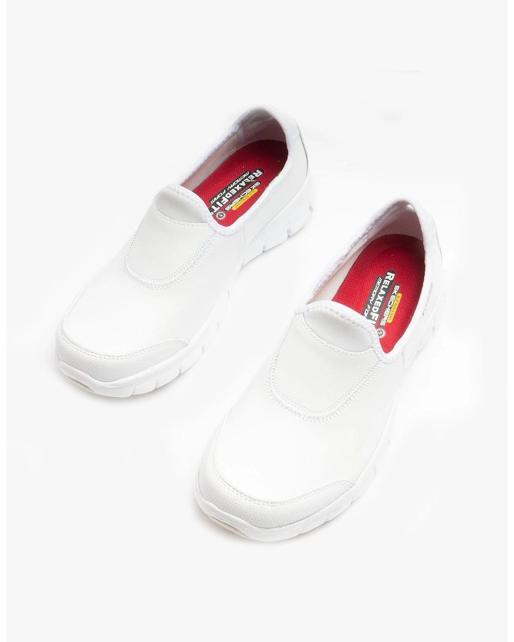 Skechers White Work 76536Ec Sure Track Sr Occupational Trainers