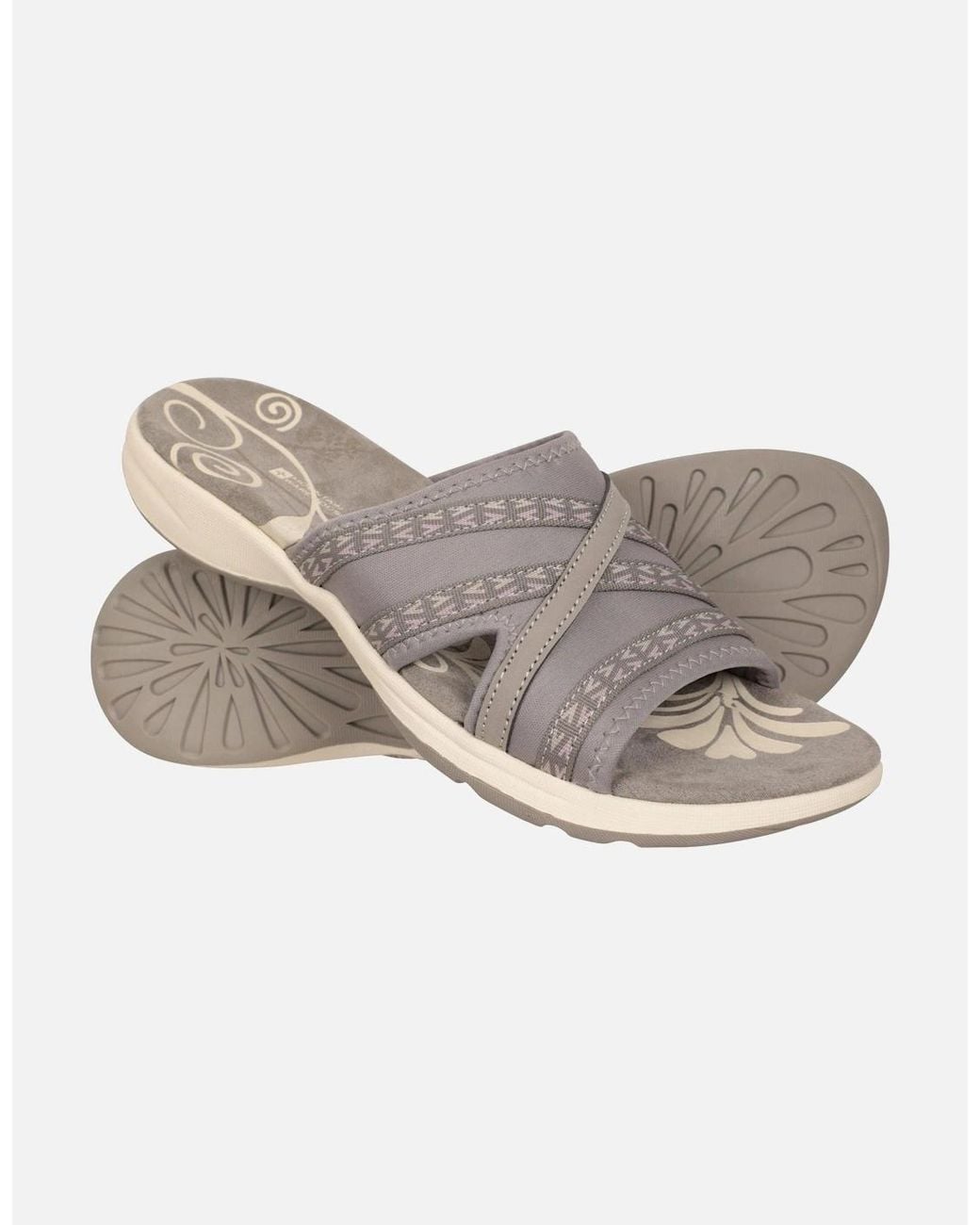Mountain Warehouse Gray Ladies Comfort Crest Slip-On Sliders