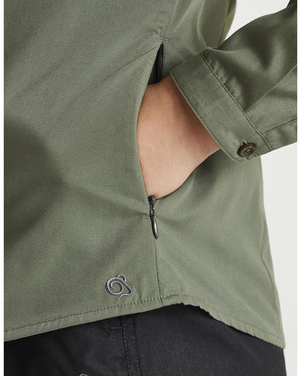 Craghoppers Green Ladies Expert Kiwi Long-Sleeved Shirt