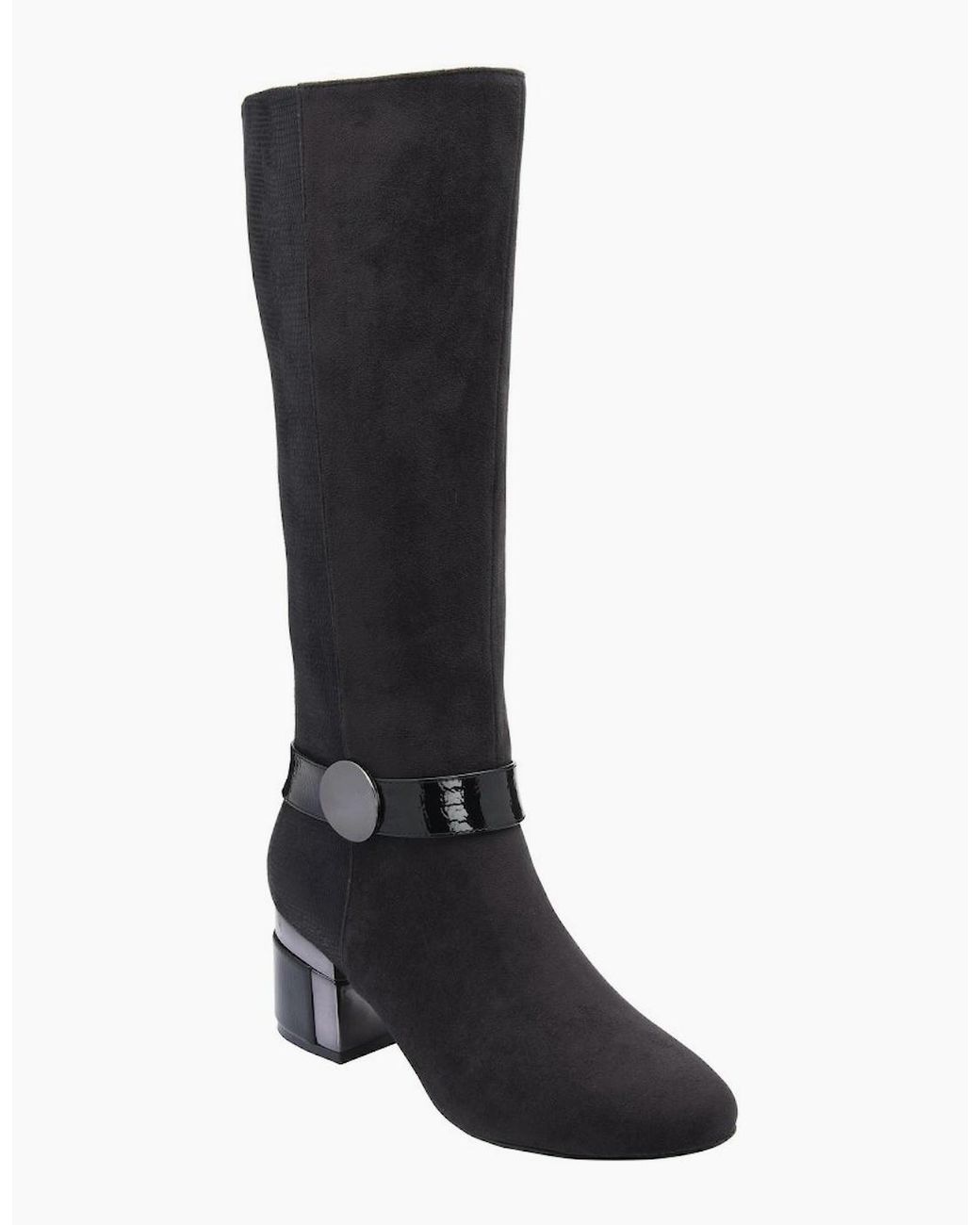 Lotus Black Solia Knee High Boots