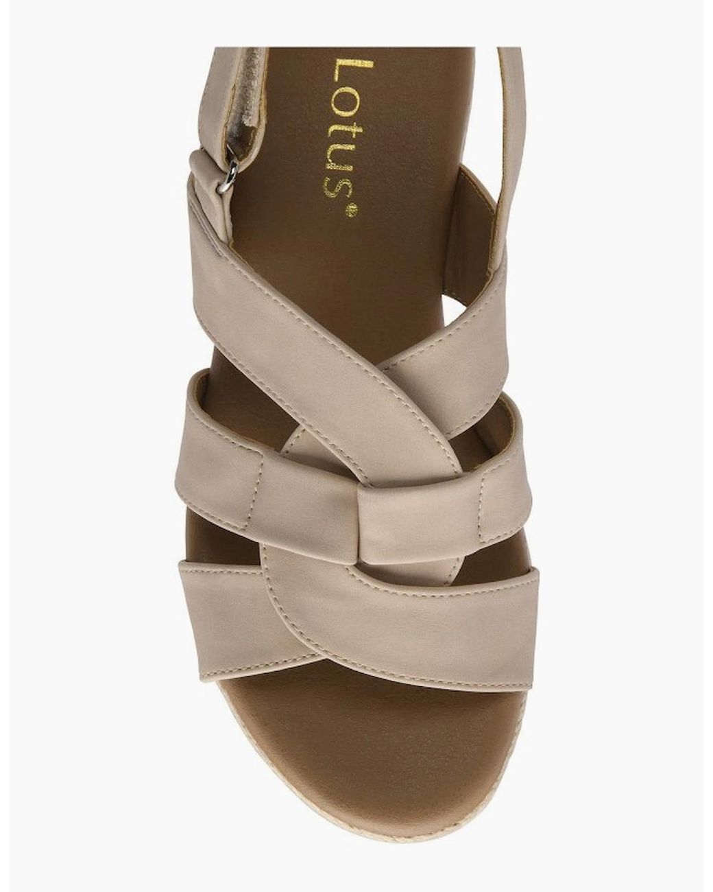 Lotus Metallic Reina Wedge Sandals