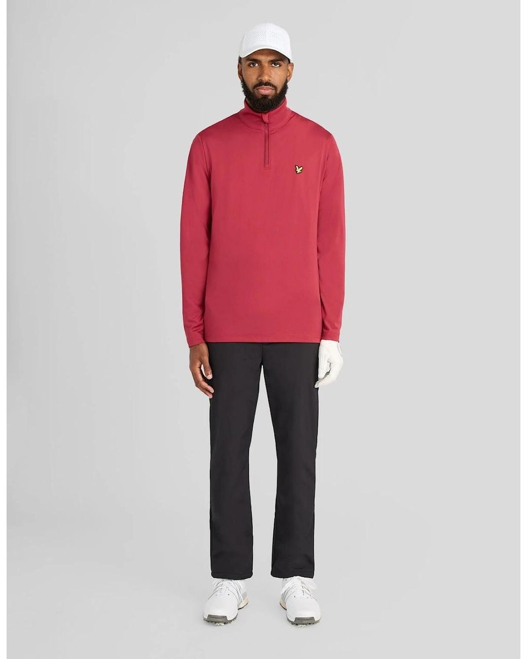 Lyle & Scott Red Performance 1/4 Zip Midlayer for men