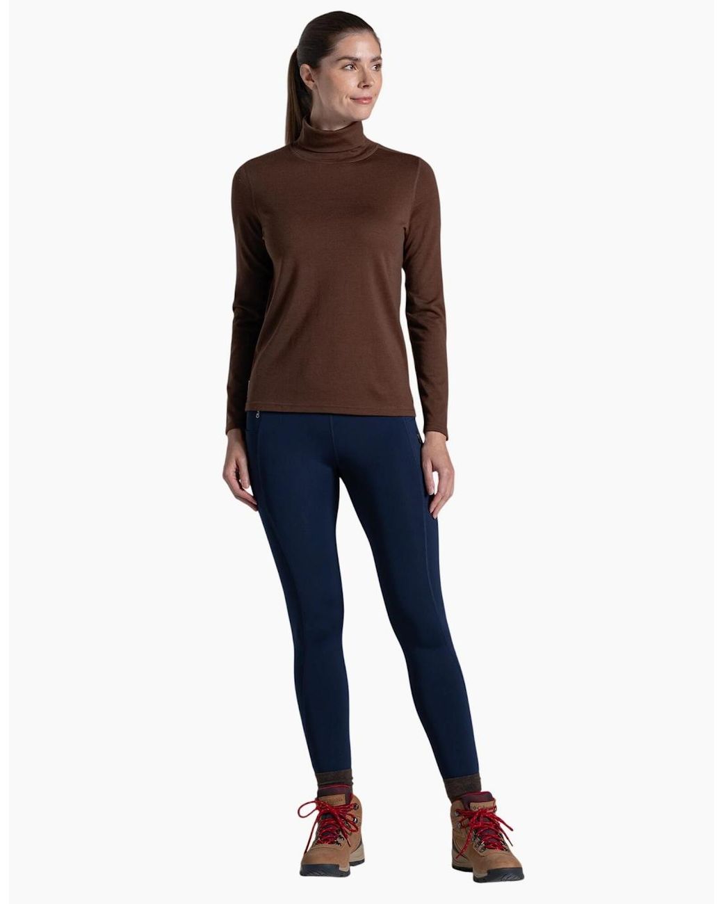 Craghoppers Brown Ladies Charadrion Merino Wool Long-Sleeved T-Shirt