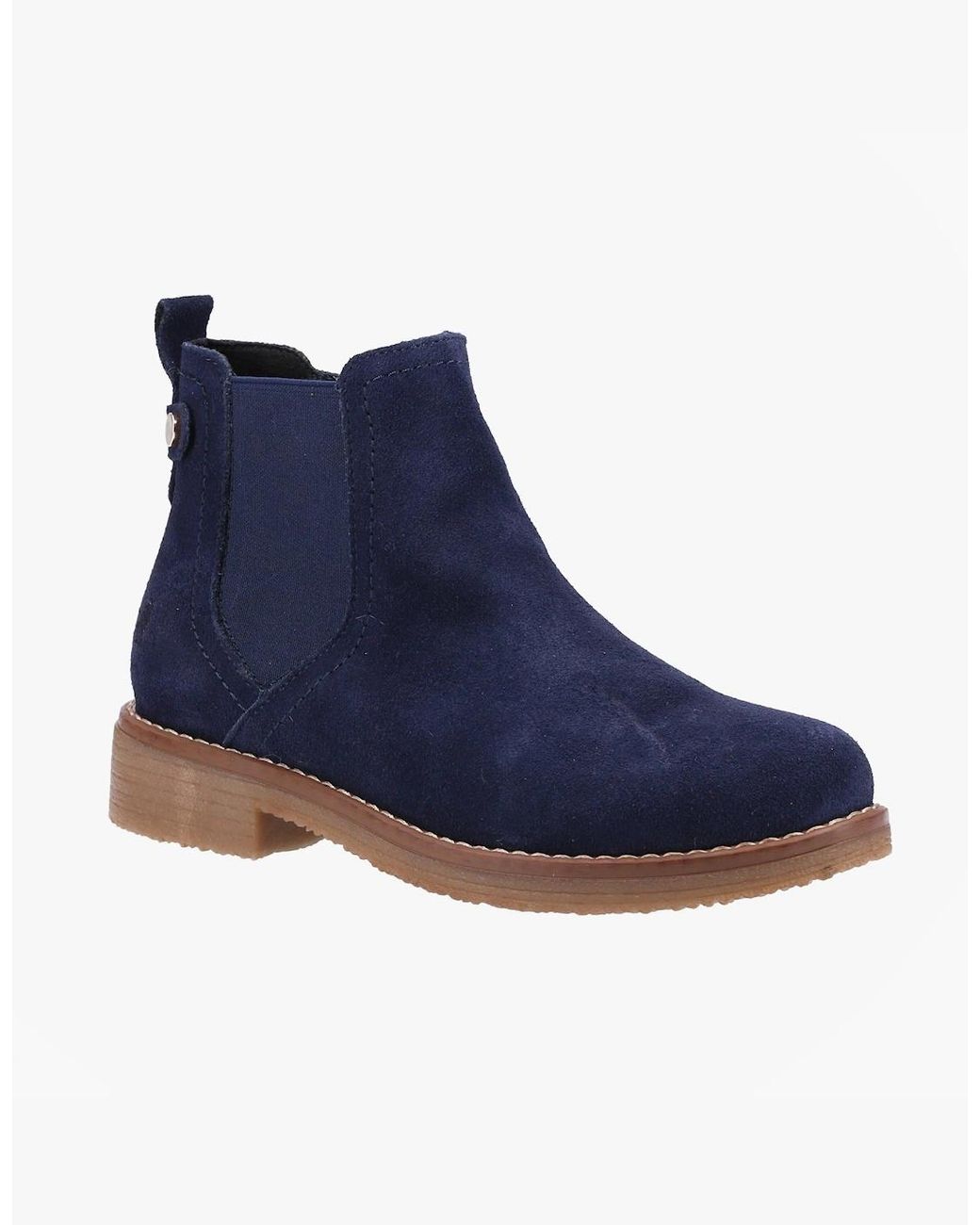 Hush Puppies Blue Maddy Wide Chelsea Boots