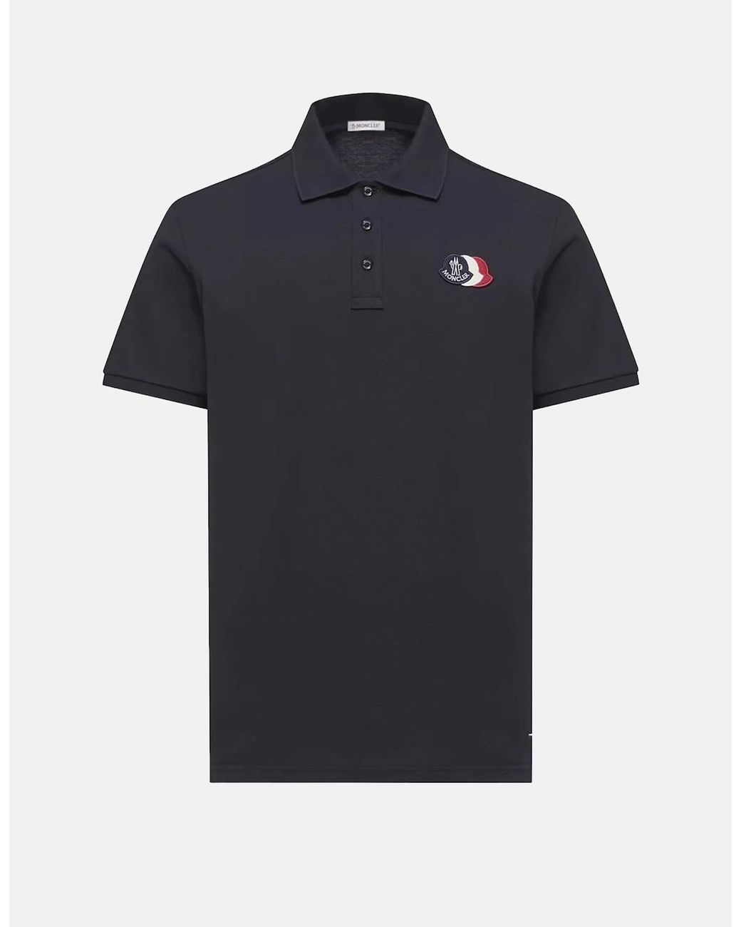 Moncler Black Triple Polo Shirt for men