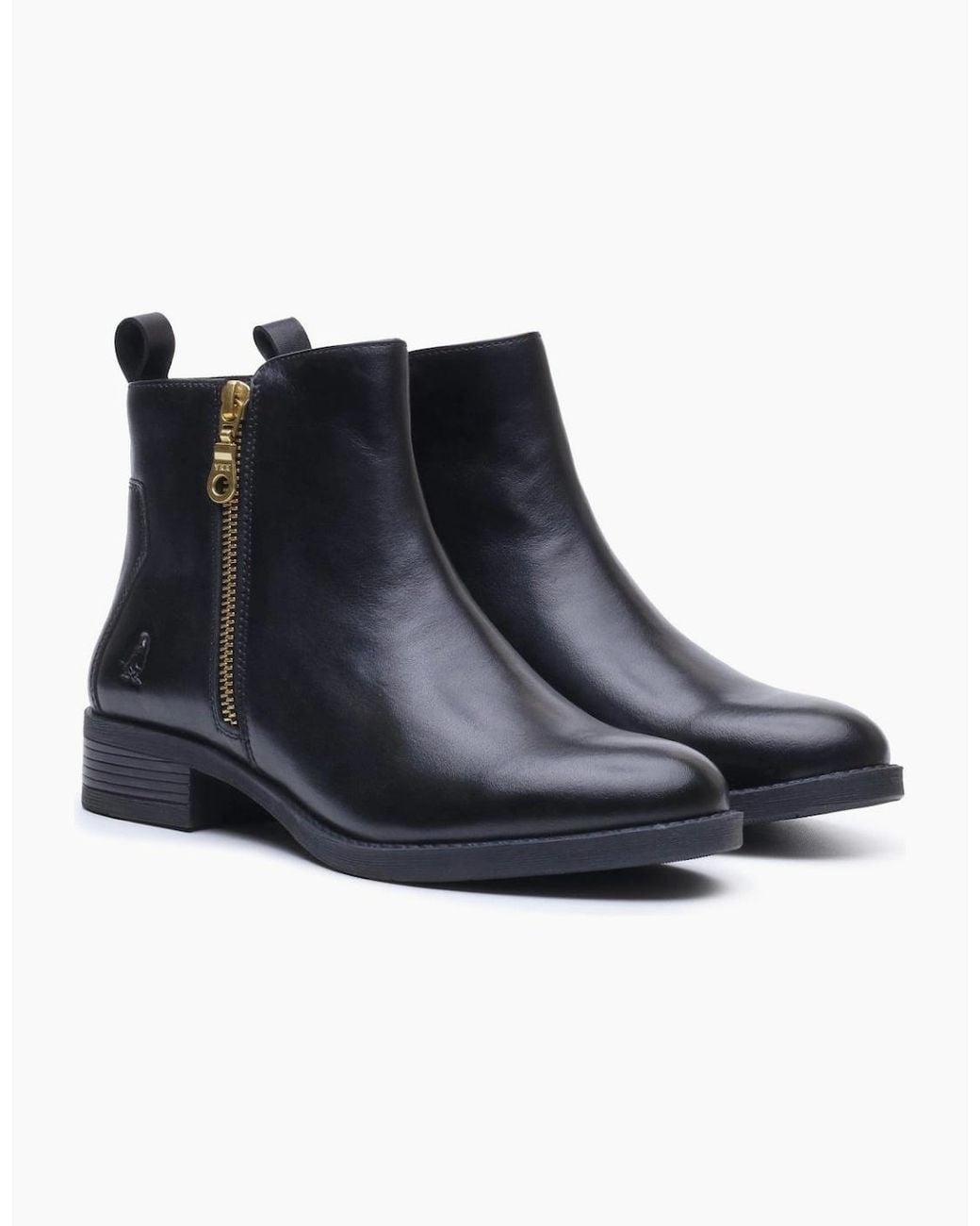 Hush Puppies Blue Perry Zip Ankle Boots