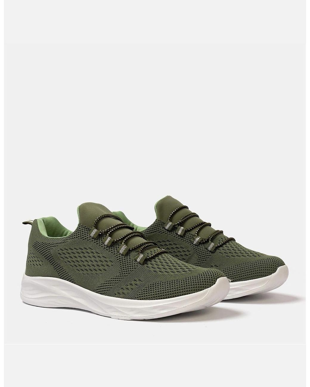Donnay Green Knit Runner Slip On Trainers
